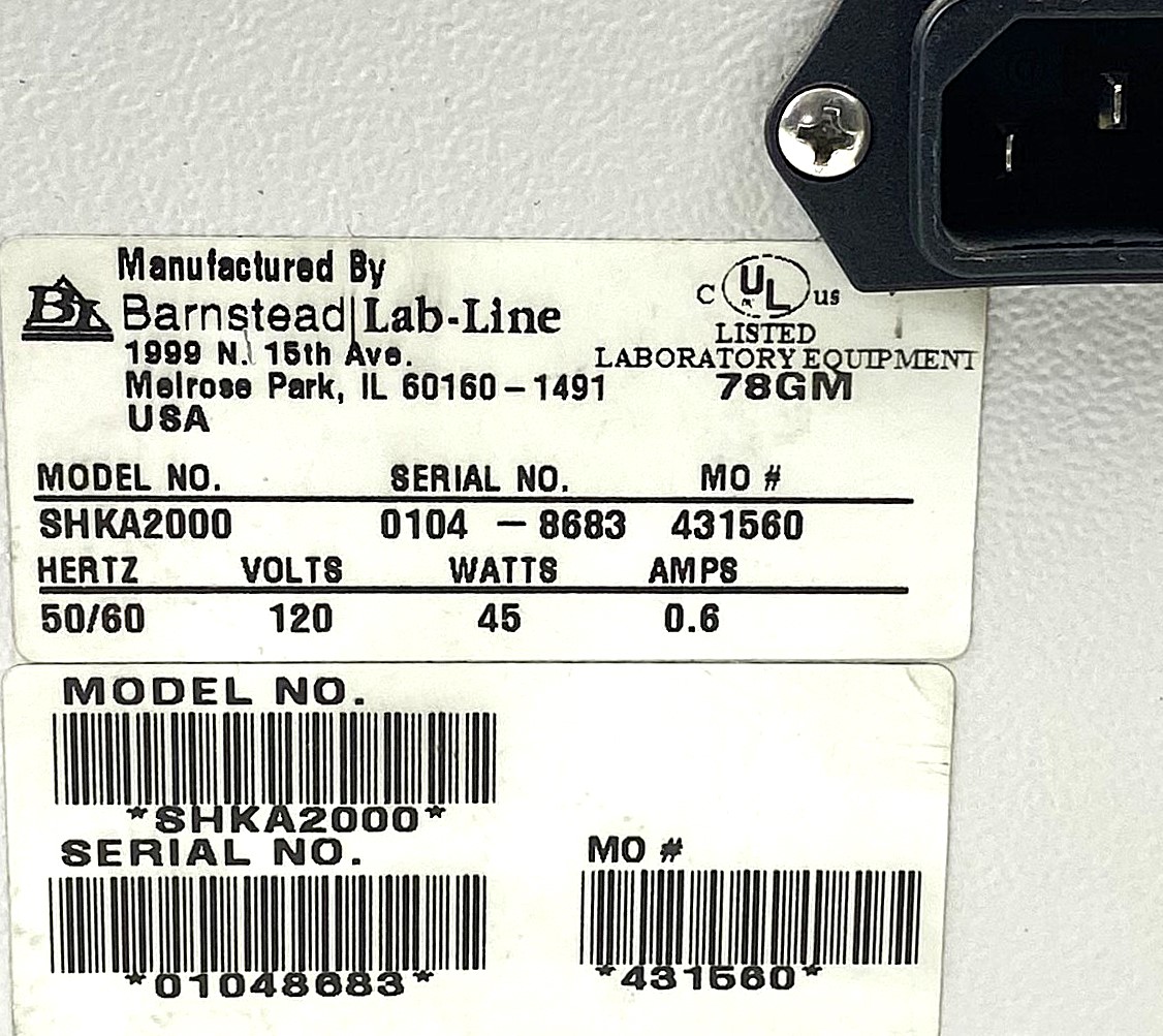 Used Barnstead Lab-Line MaxQ 2000 Orbital Shaker