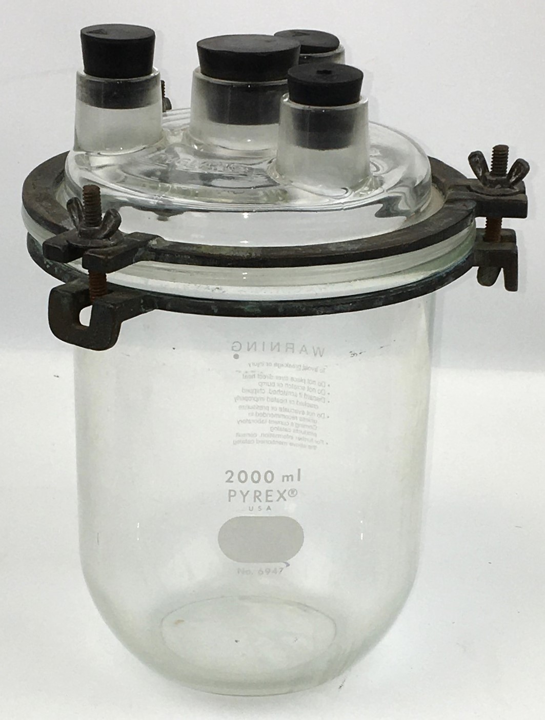 Used Glas-Col TM576 Rigid Heating Mantle with PYREX 6947 Reaction Flask