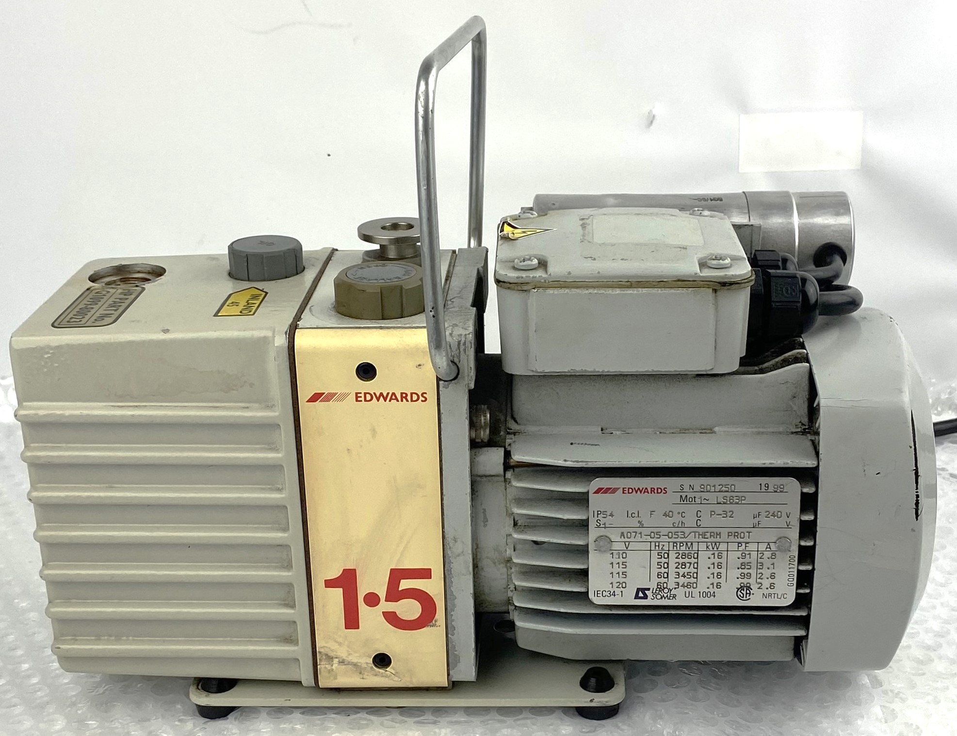 Used Edwards E2M1.5 (Agilent G1099-80023) Rotary Vacuum Pump (1.2cfm)