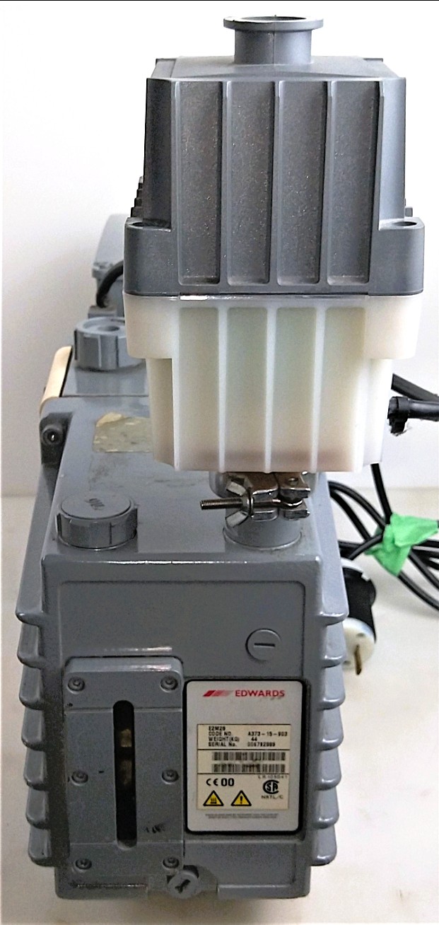 Used Edwards E2M28 Rotary Vacuum Pump with EMF20 Oil Mist Filter (21cfm)