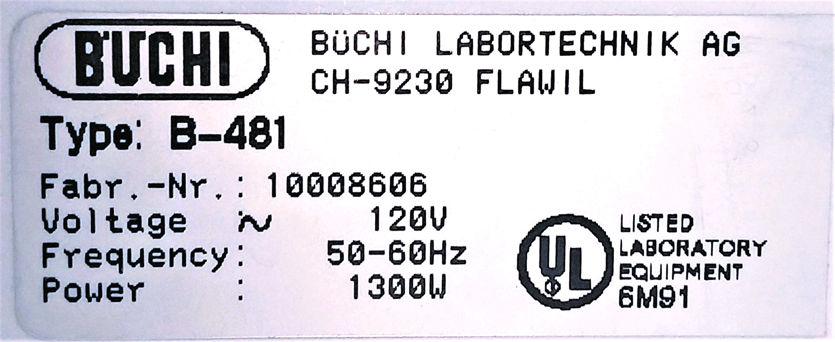 Used Buchi B-481 Digital Heated Water Bath for Rotary Evaporator (5L)