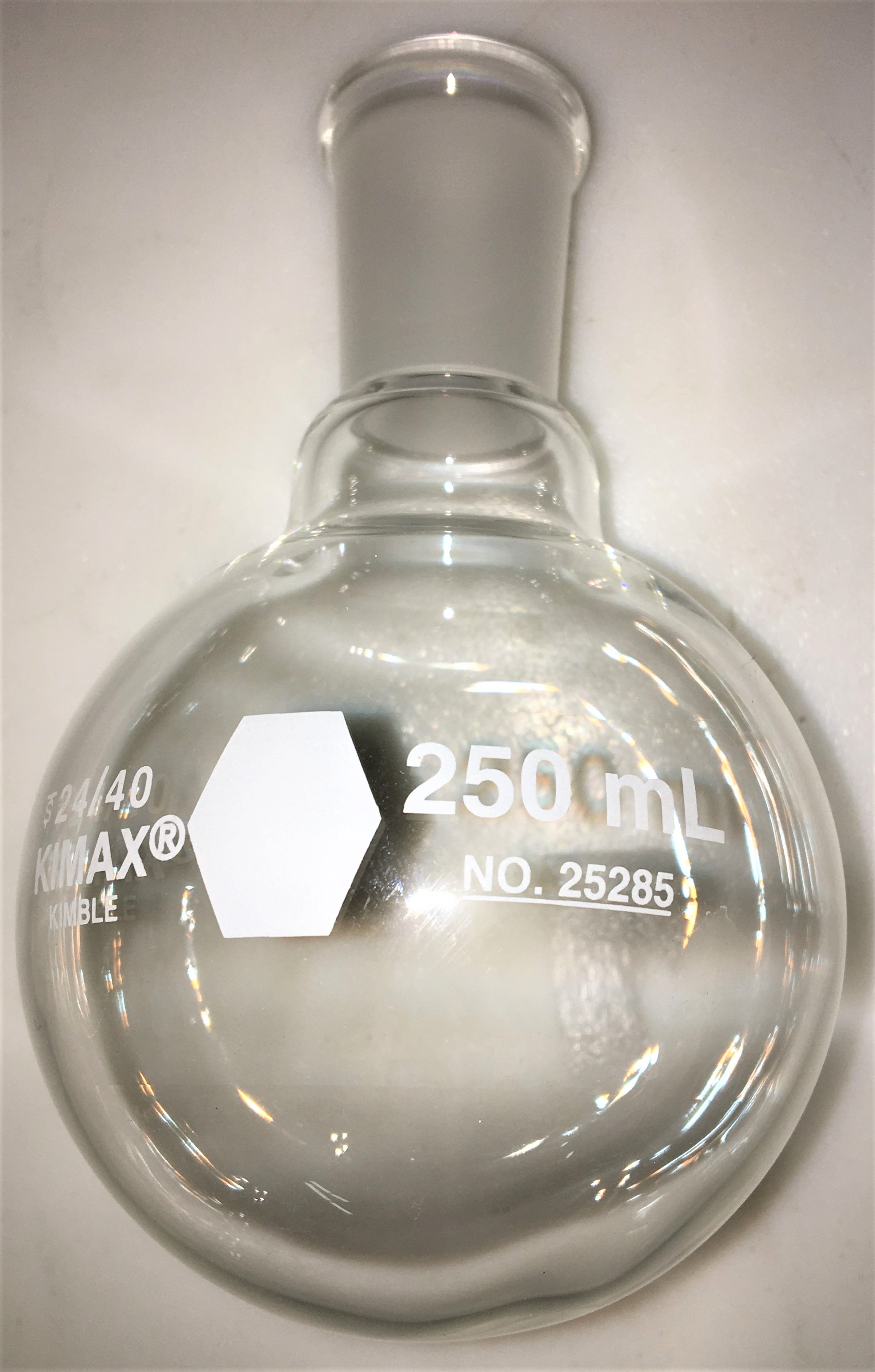 Used 250mL Round Bottom Boiling Flask with 24/40 Joint - Various Brands