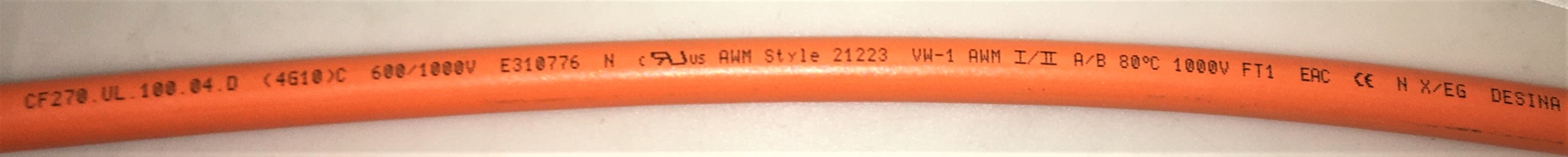 New Open Box Igus Chainflex CF270UL-D PUR 10 AWG 4C Control Cable (Set of 5)