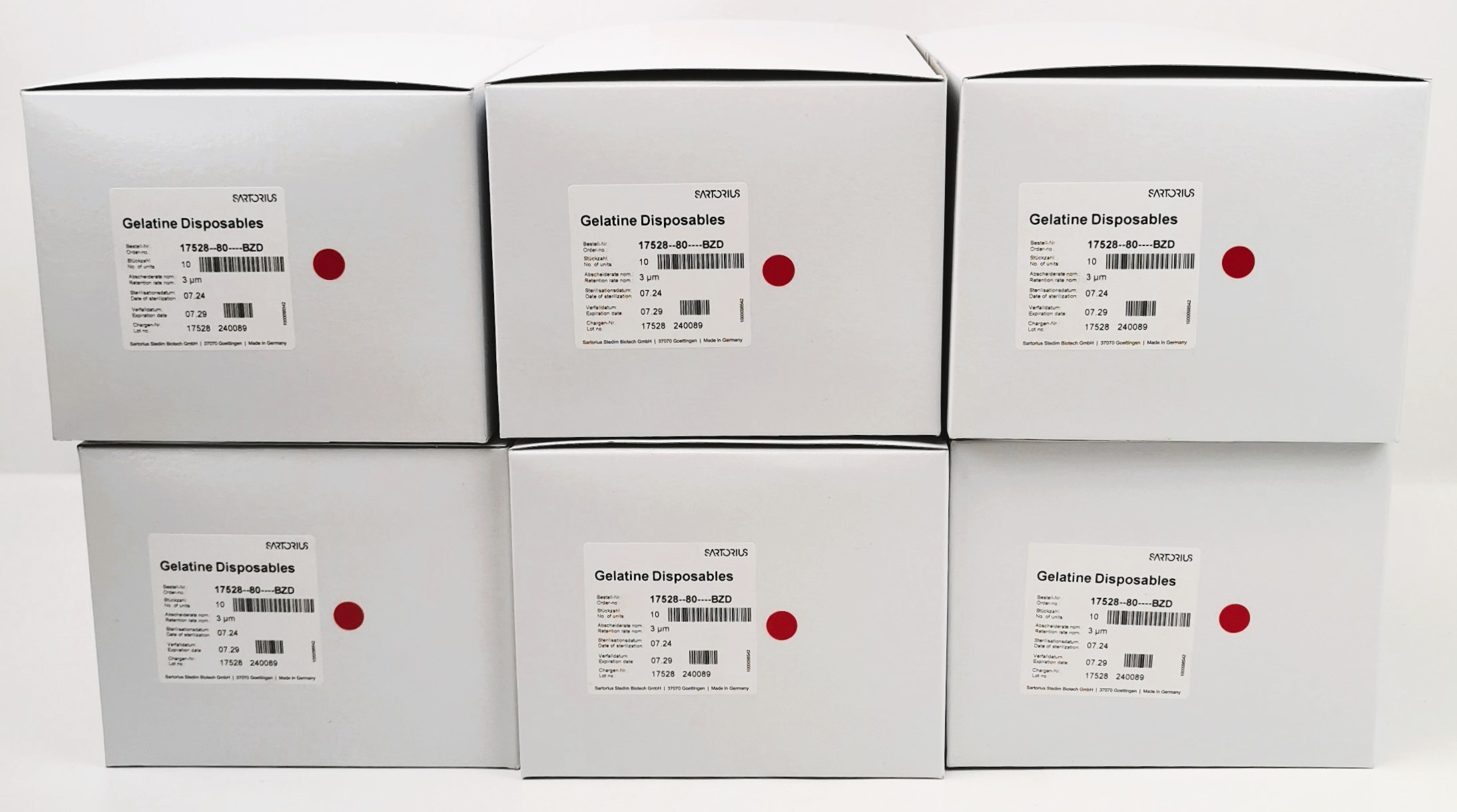 New Open Box Sartorius 17528-80-BZD Disposable 3µm Membrane Filters (10 Pk)