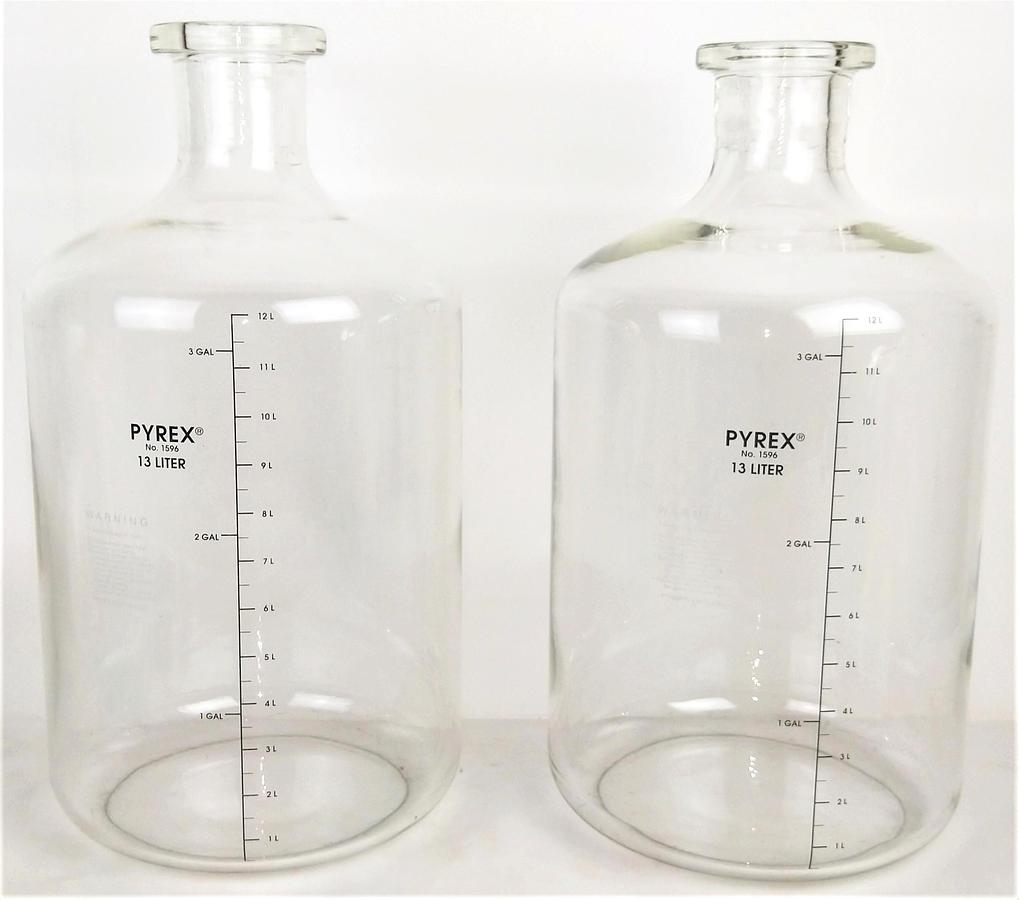 New Open Box Corning PYREX 1596-13L Carboy Solution Bottle - 13.25L
