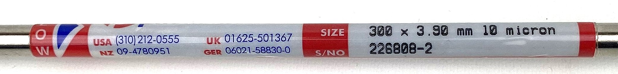Used Phenomenex Bondclone C18 (00H-2117-C0) LC Column (30 cm × 3.9 mm x 10µm)