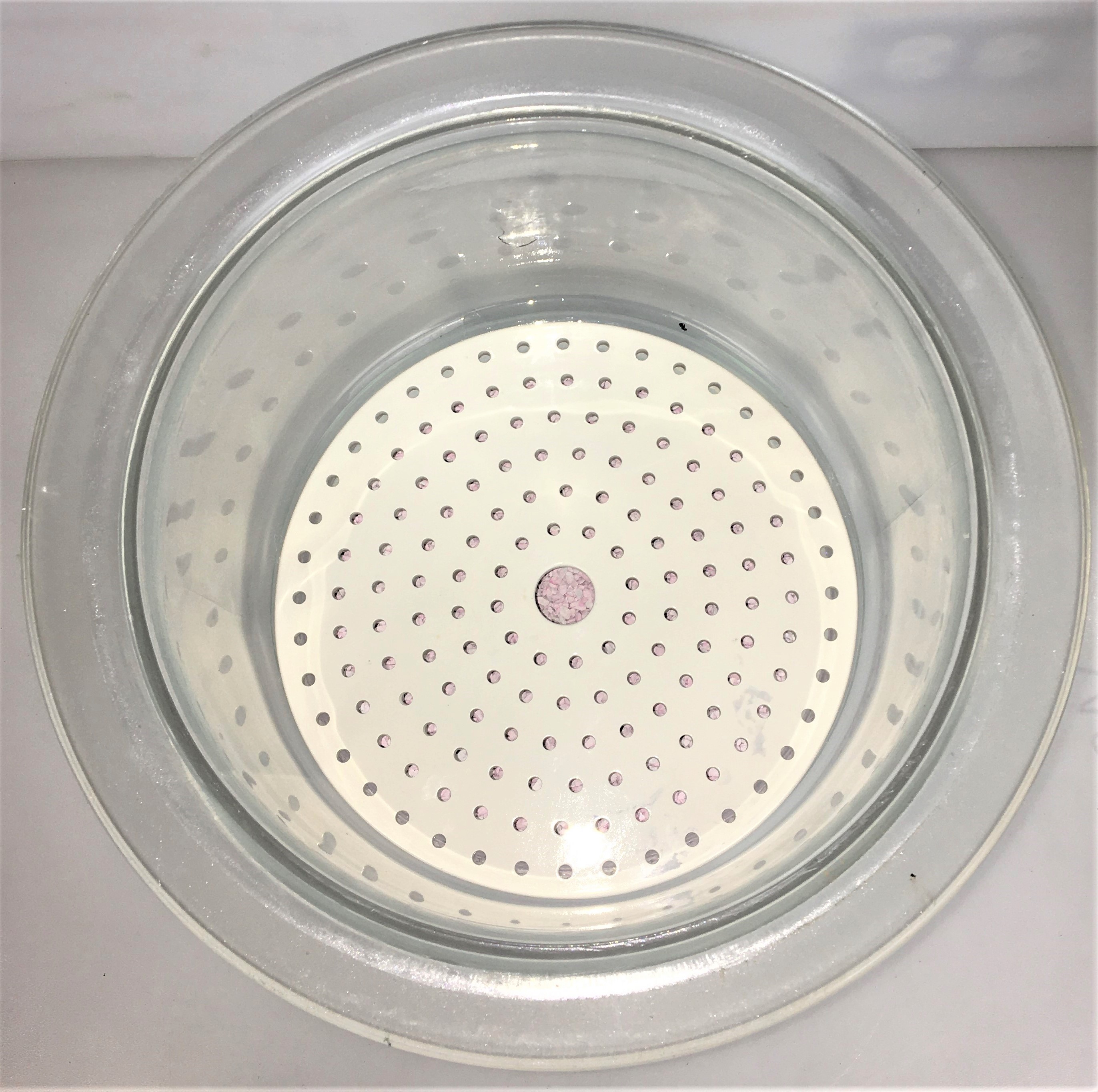 Used Corning PYREX Glass Desiccator with Coors Plate - 240mm ID