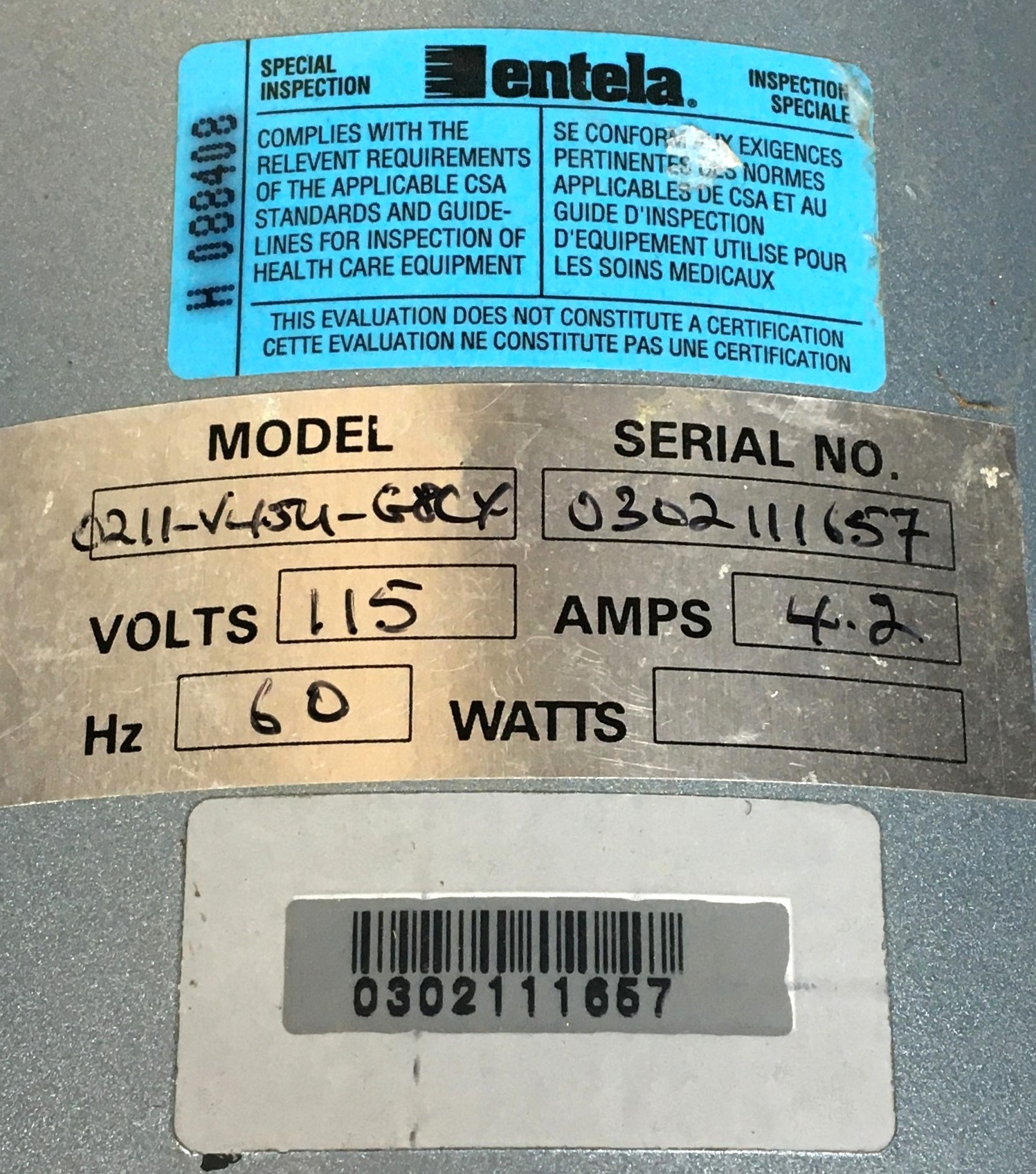 Used Gast 0211-V454-G817 Vacuum Pump (1.3cfm)