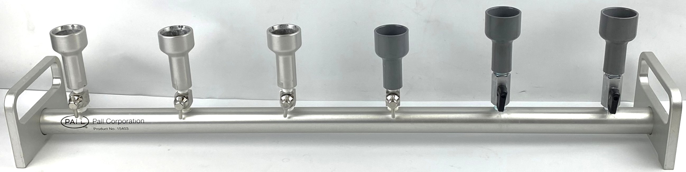 Used Pall 15403 Aluminum 6-Place Filter Funnel Manifold