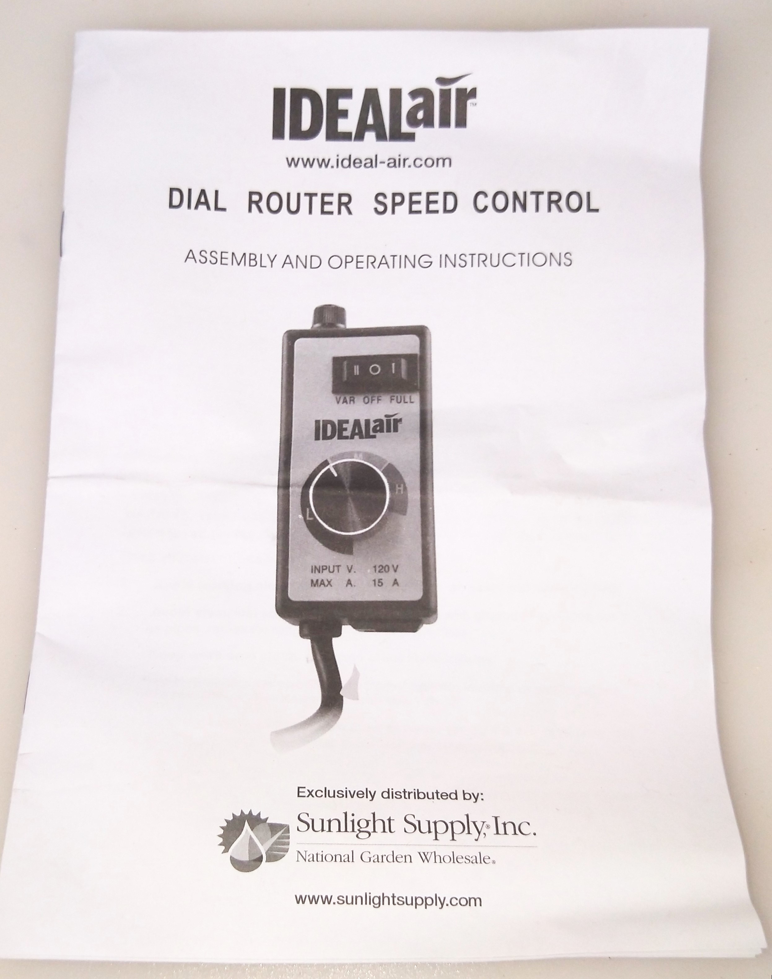 New Open Box Ideal-Air Fan Speed Controller