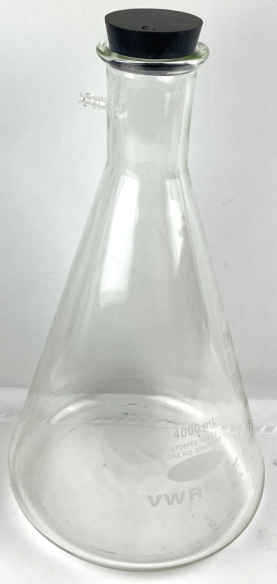 Used Corning PYREX 5340 (and Equivalent) 4L Filtration Flask with Sidearm Tubulation