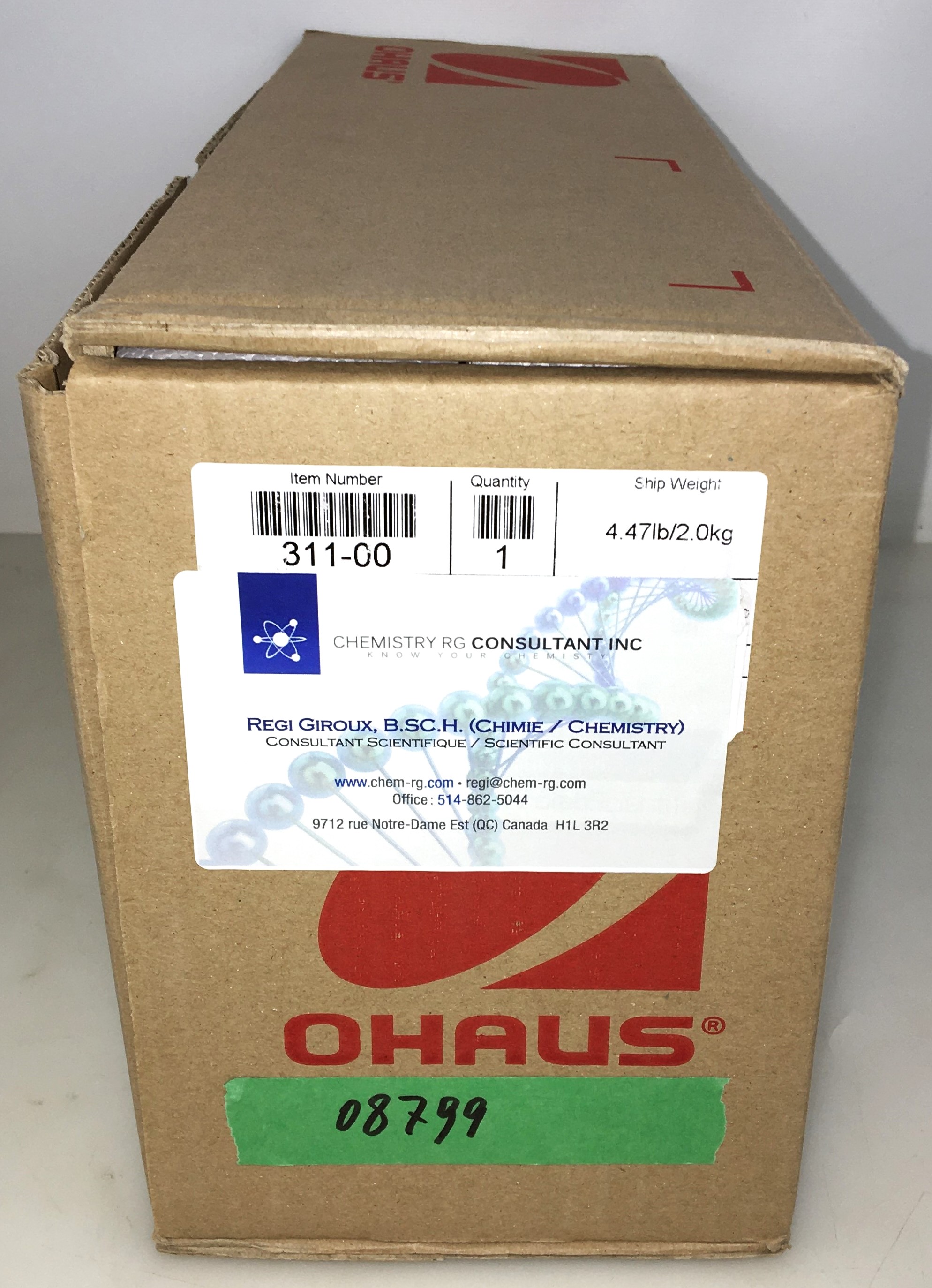 New Open Box Ohaus Cent-O-Gram 311 Triple Beam Balance (311g x 0.01g)