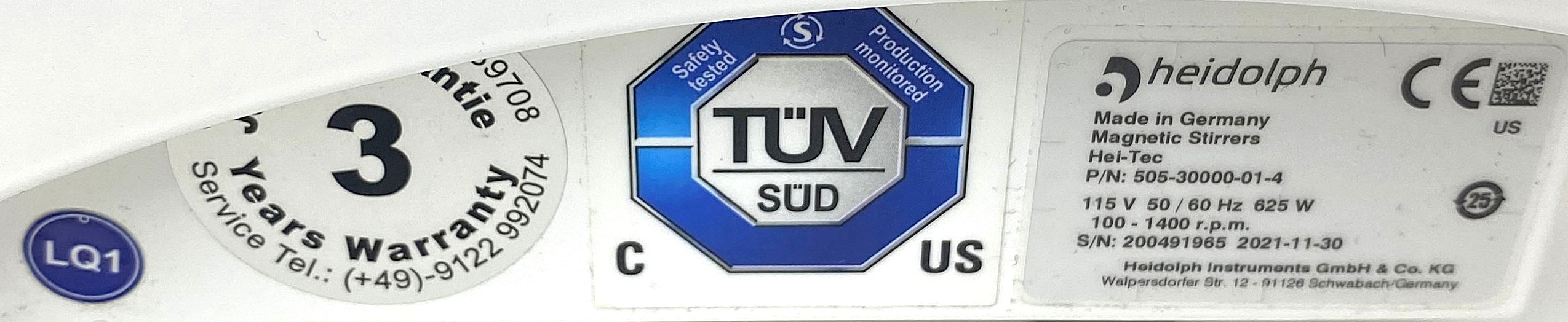 Used Heidolph MR Hei-Tec Stirring Hot Plate (145mm Diam Plate)