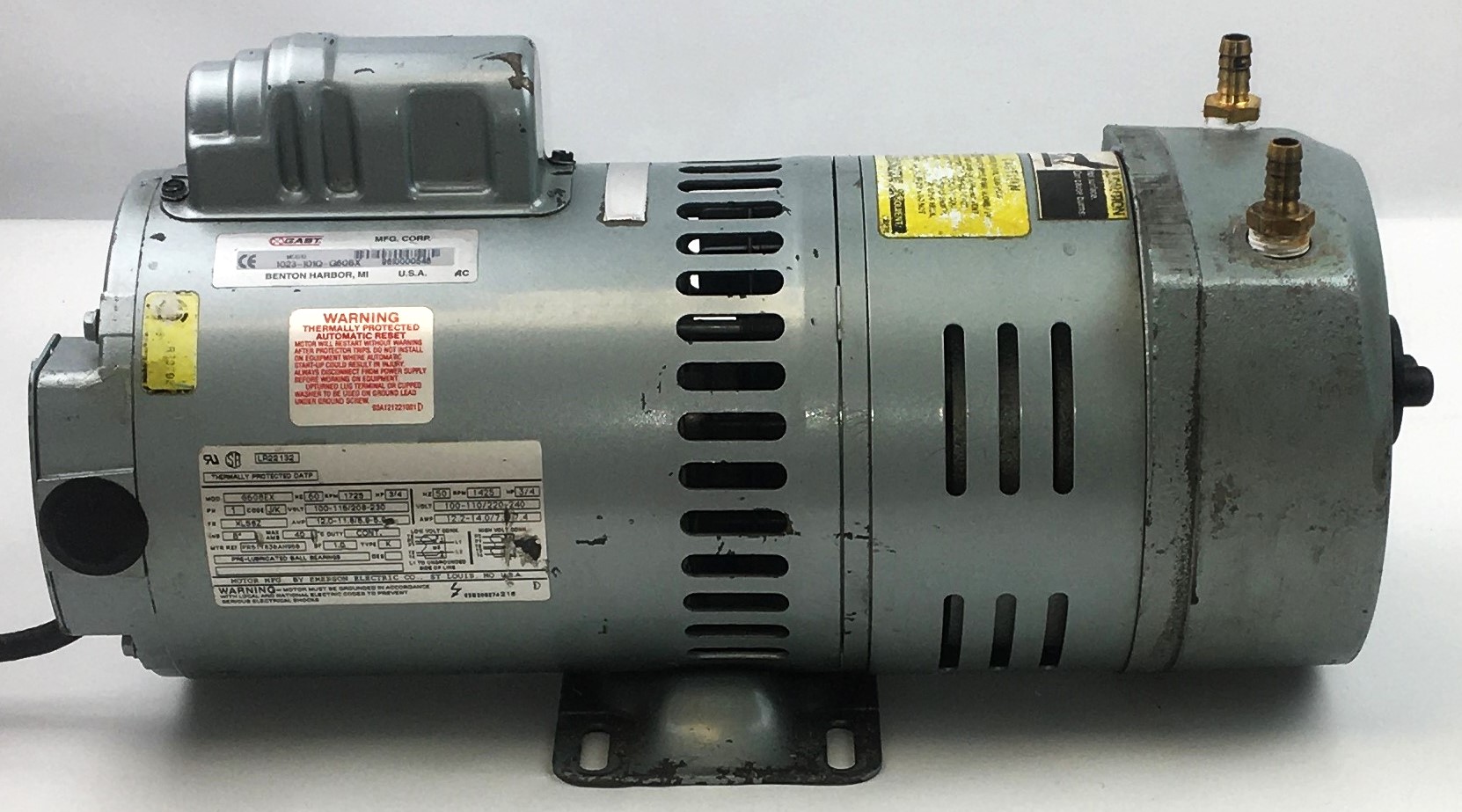 Used Gast 1023-101Q-G608X Vacuum Pump (10cfm)