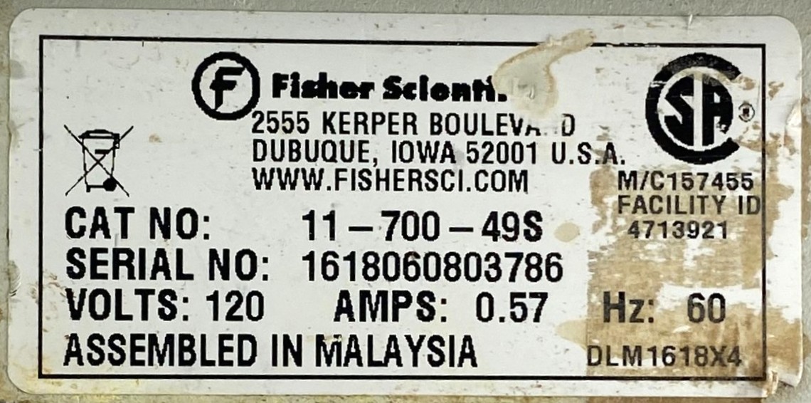 Used Fisher Isotemp 11-700-49S Aluminum Magnetic Stirrer (7" x 7" Plate)