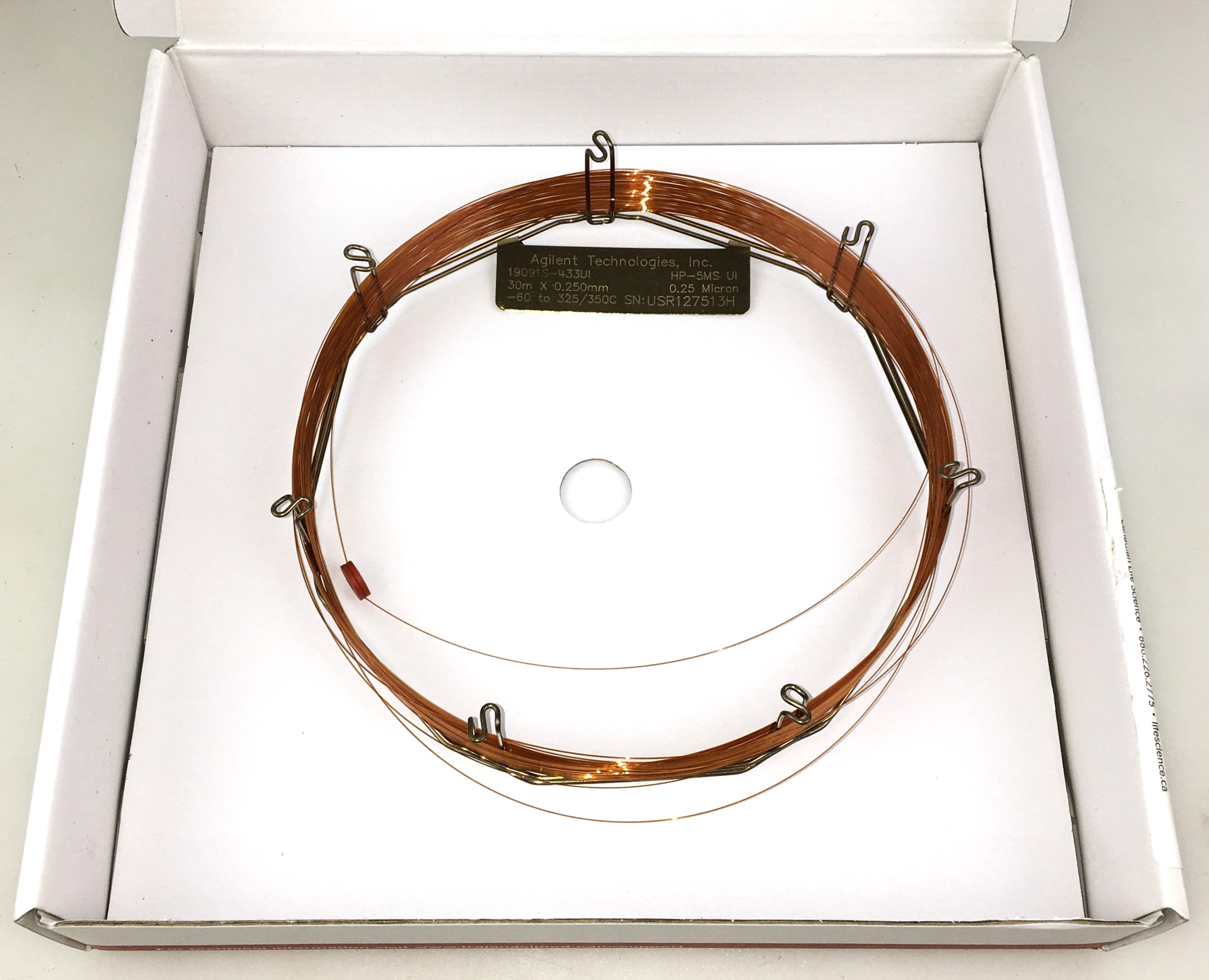 Used Agilent HP-5MS UI (19091S-433UI) Capillary Column (30M x 0.25mm x 0.25µm)