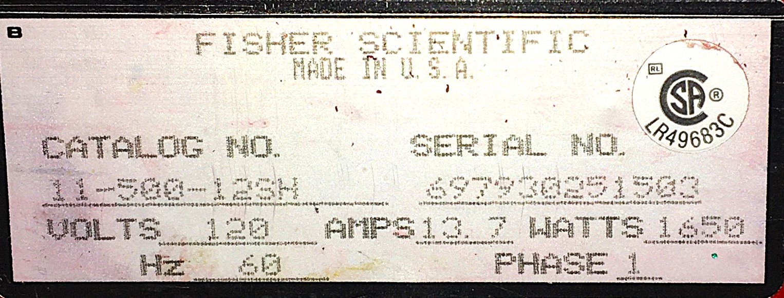 Used Fisher Isotemp 11-500-12SH Stirring Hot Plate (12" x 12" Plate)