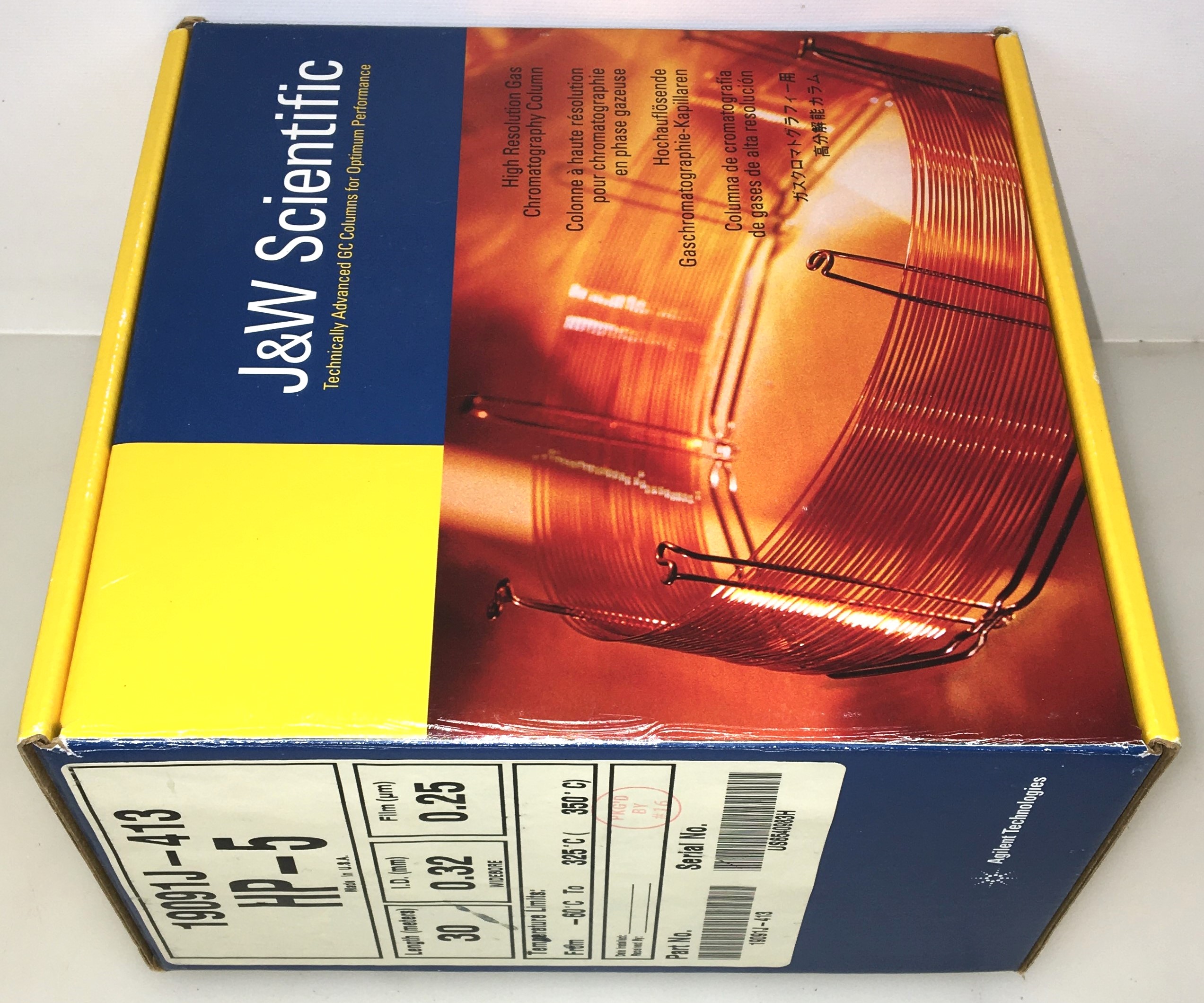 New Open Box Agilent (Hewlett Packard) HP-5 (19019J-413) Capillary Column (30M x 0.32mm x 0.25µm)