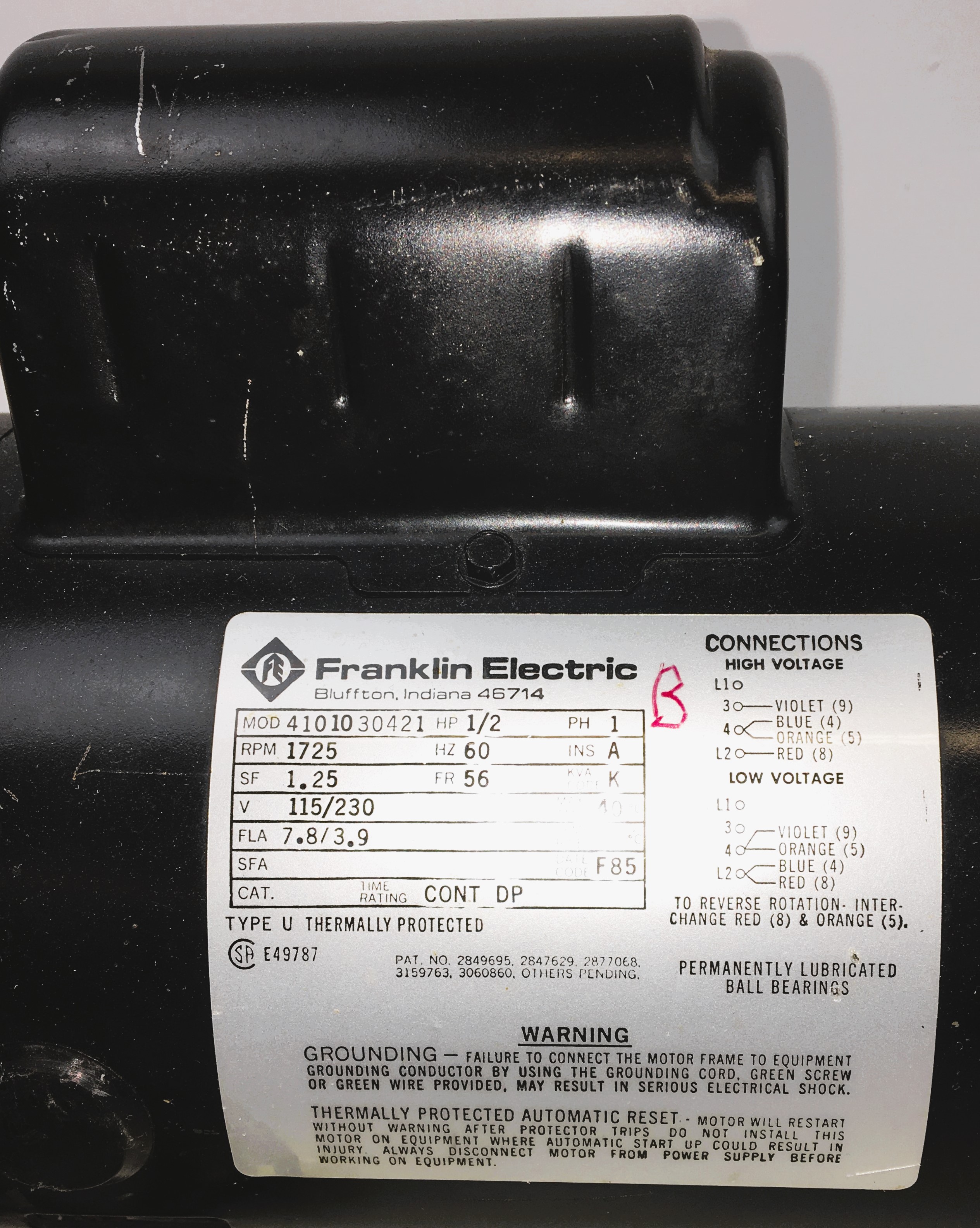 Used Alcatel M2008A Rotary Vacuum Pump (7cfm)