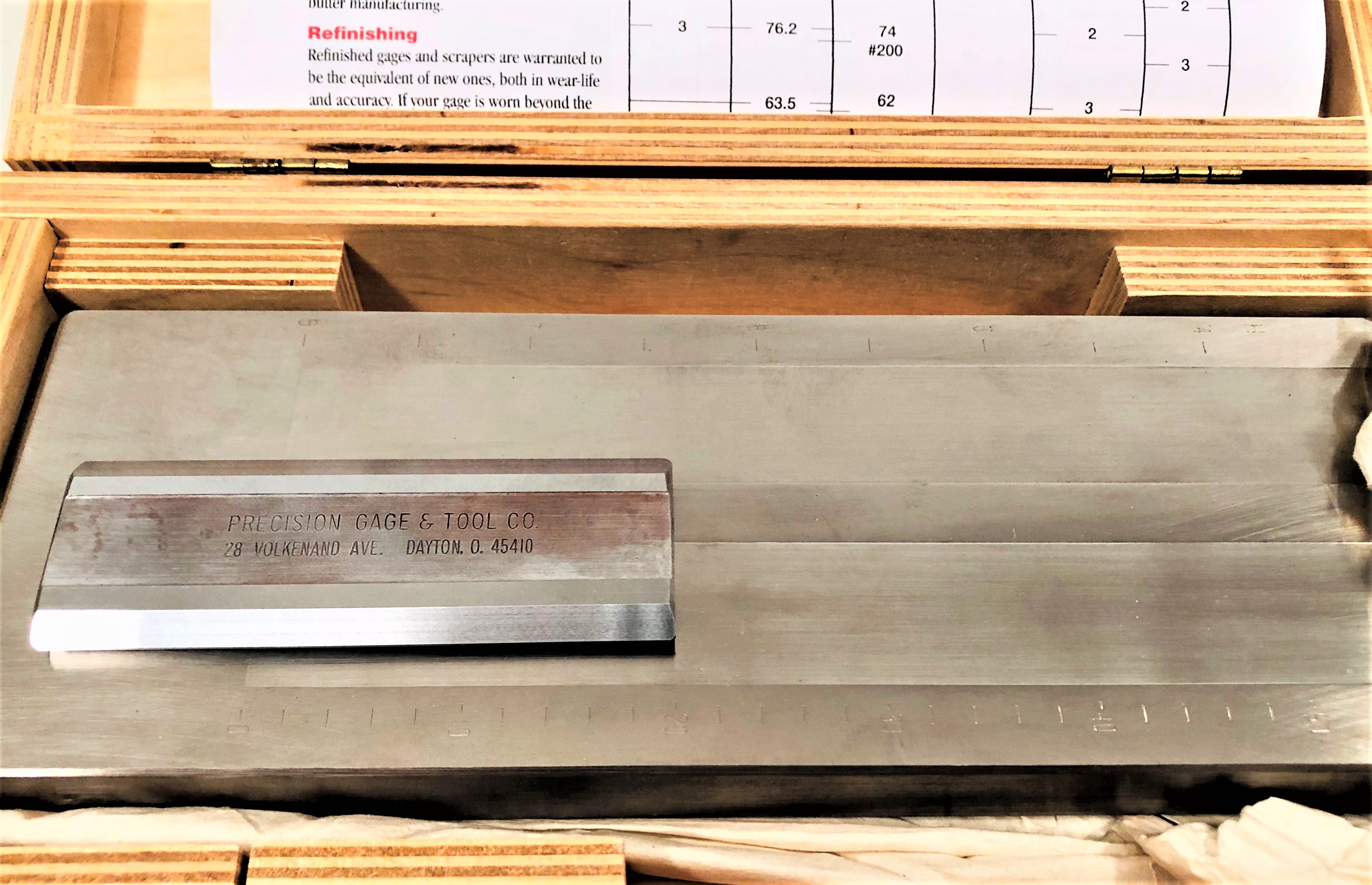 Used Precision Gage & Tool 6252 Fineness of Grind Gage 0 to 50 Micron for Sale at Chemistry...