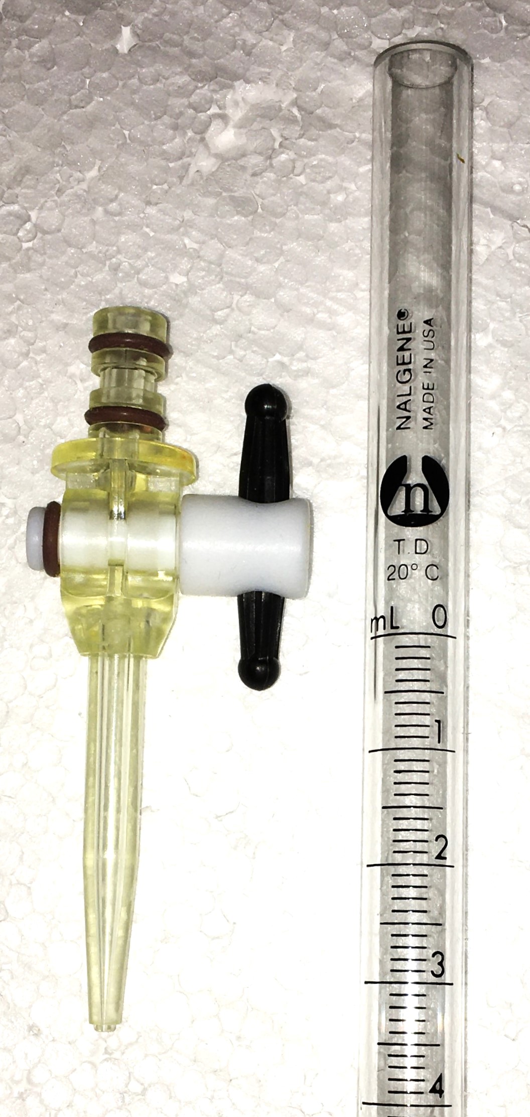 New Open Box Nalgene 3650-0025 Acrylic Buret (25mL)