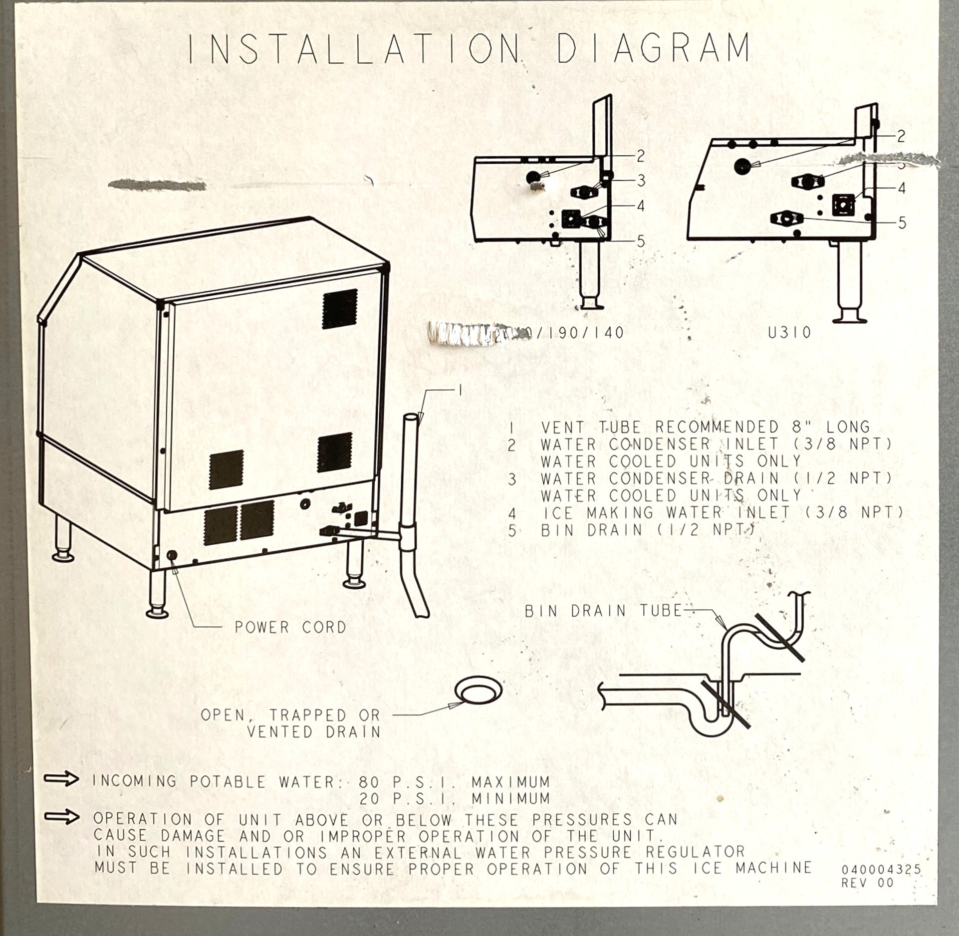 Used Manitowoc NEO 240 Undercounter Ice Machine