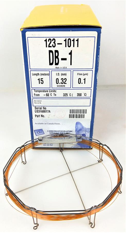 Used J&W DB-1 (123-1011) Capillary Column (15M x 0.32mm x 0.1μm)