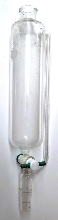 Used Corning PYREX 6389 (or Equivalent) 500mL Pressure-Equalizing Addition Funnel