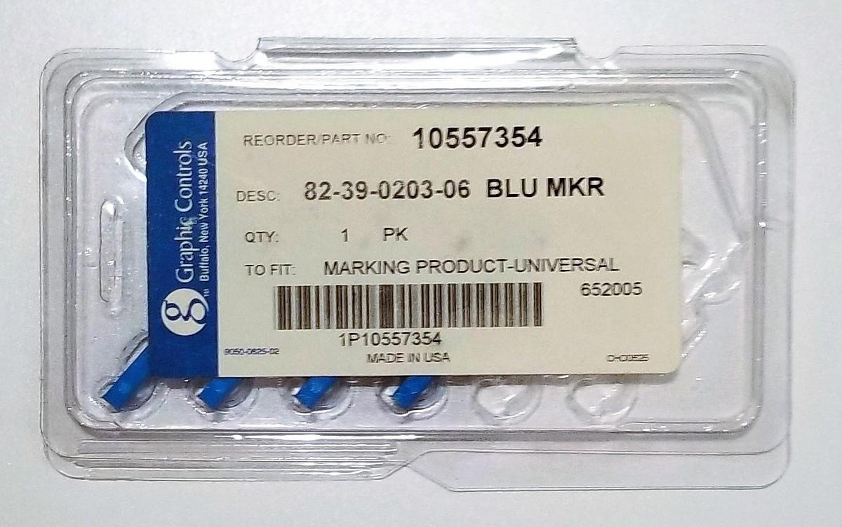 New Open Box Graphic Controls 82-39-0203 Universal Blue Pens (Pack of 10)