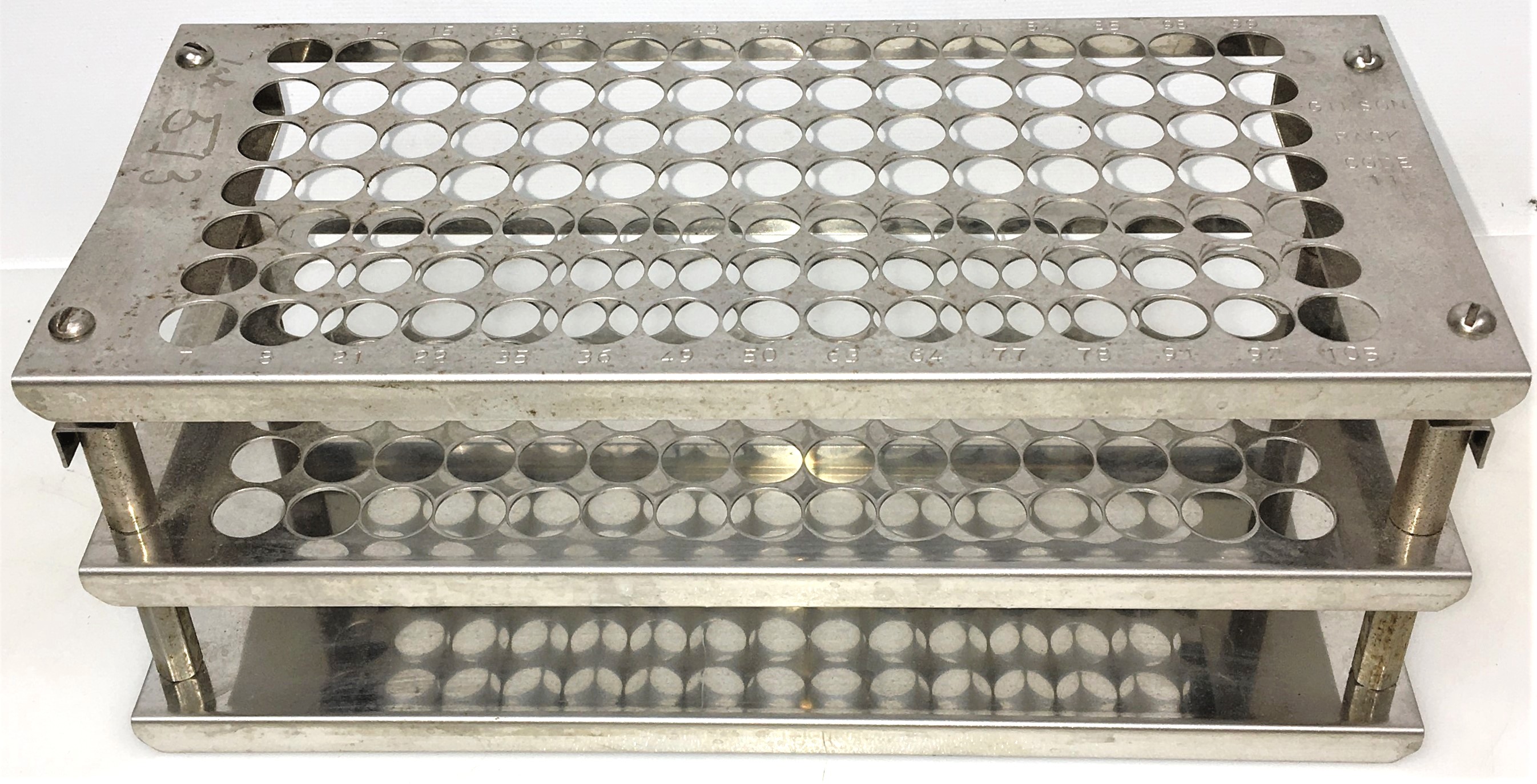 Used Gilson Code 11 Fraction Collector Rack (105 x 8mL)