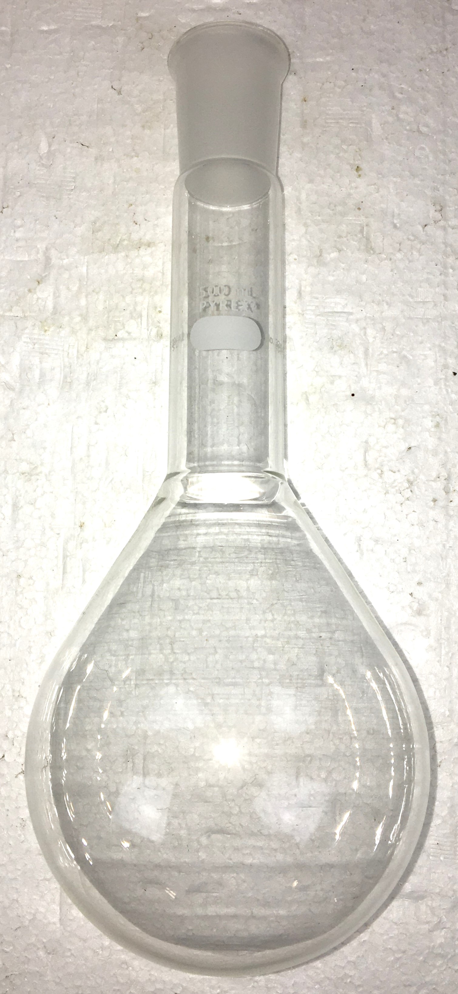 Used Corning PYREX 3340-FO 500mL Distilling Flask