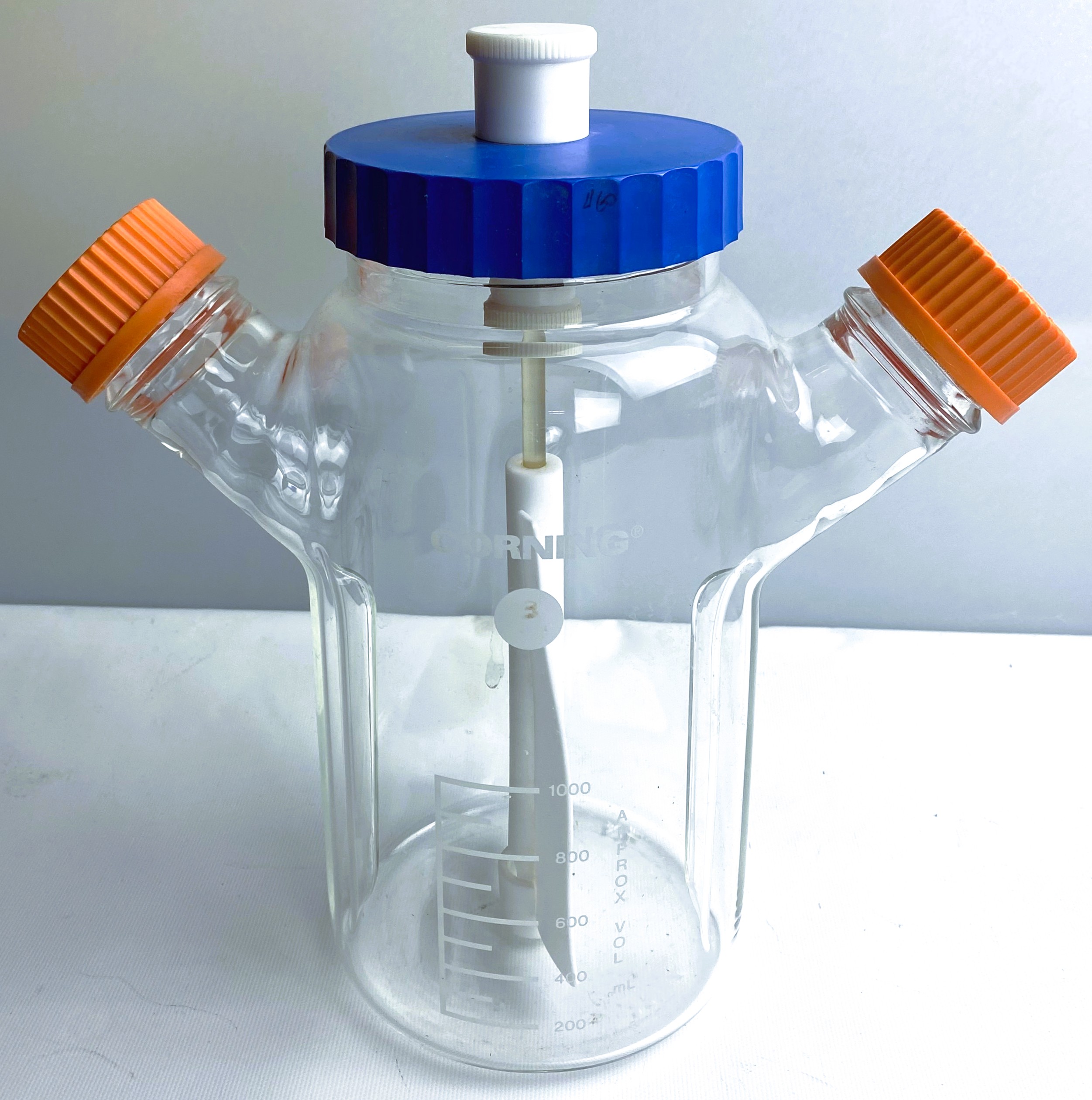 Used Corning ProCulture 4502-1L Double Sidearm Spinner Flask (1000mL)