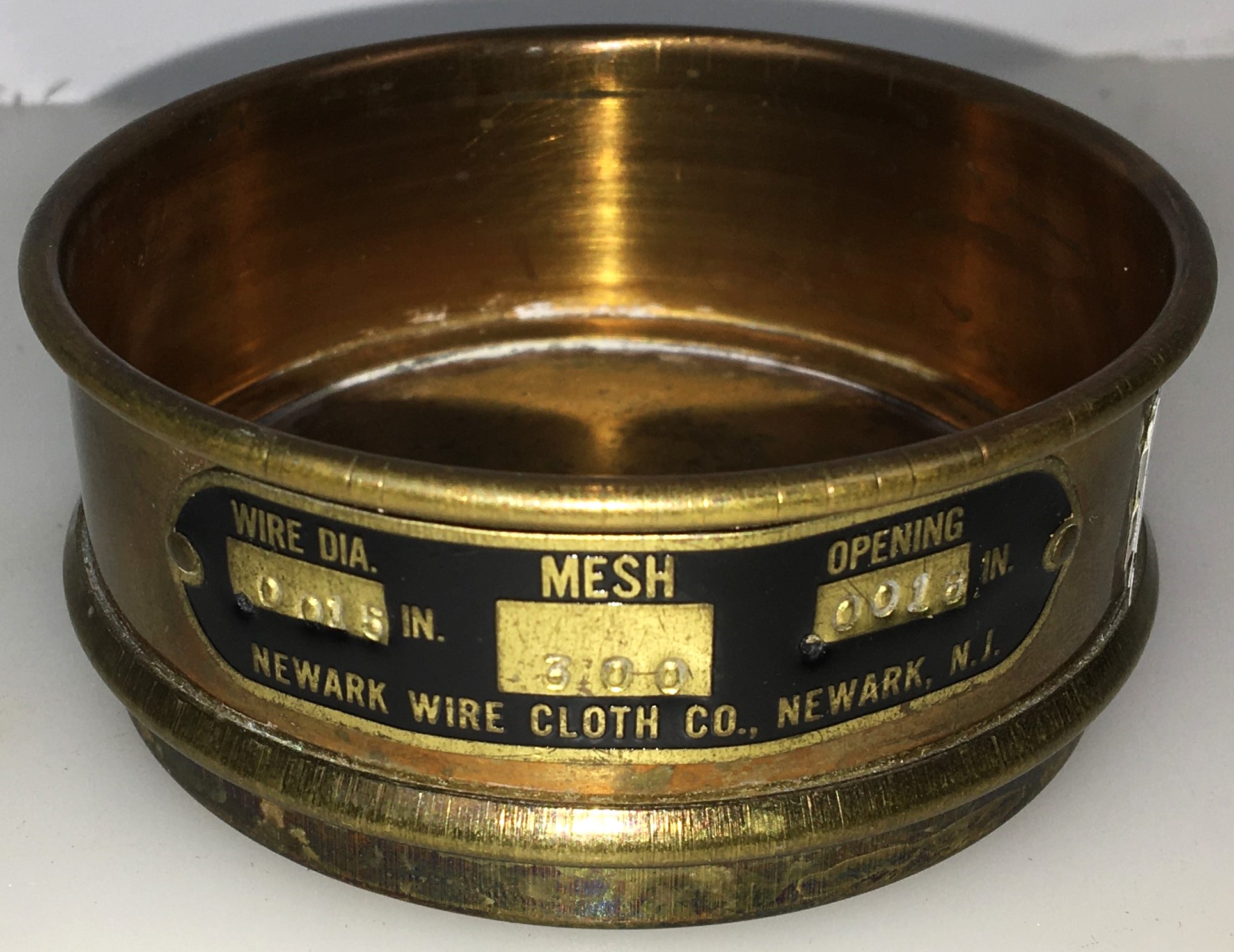 Used Newark Brass Sieve Kit - 3" Diam (Set of 9)