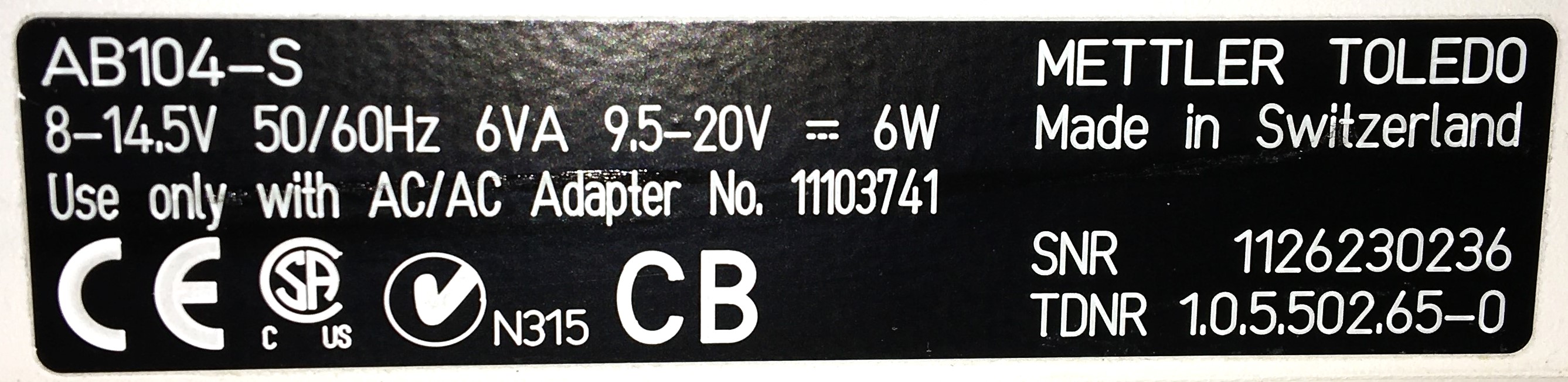 Used Mettler Toledo AB104-S FACT Precision Balance (110g x 0.001g)