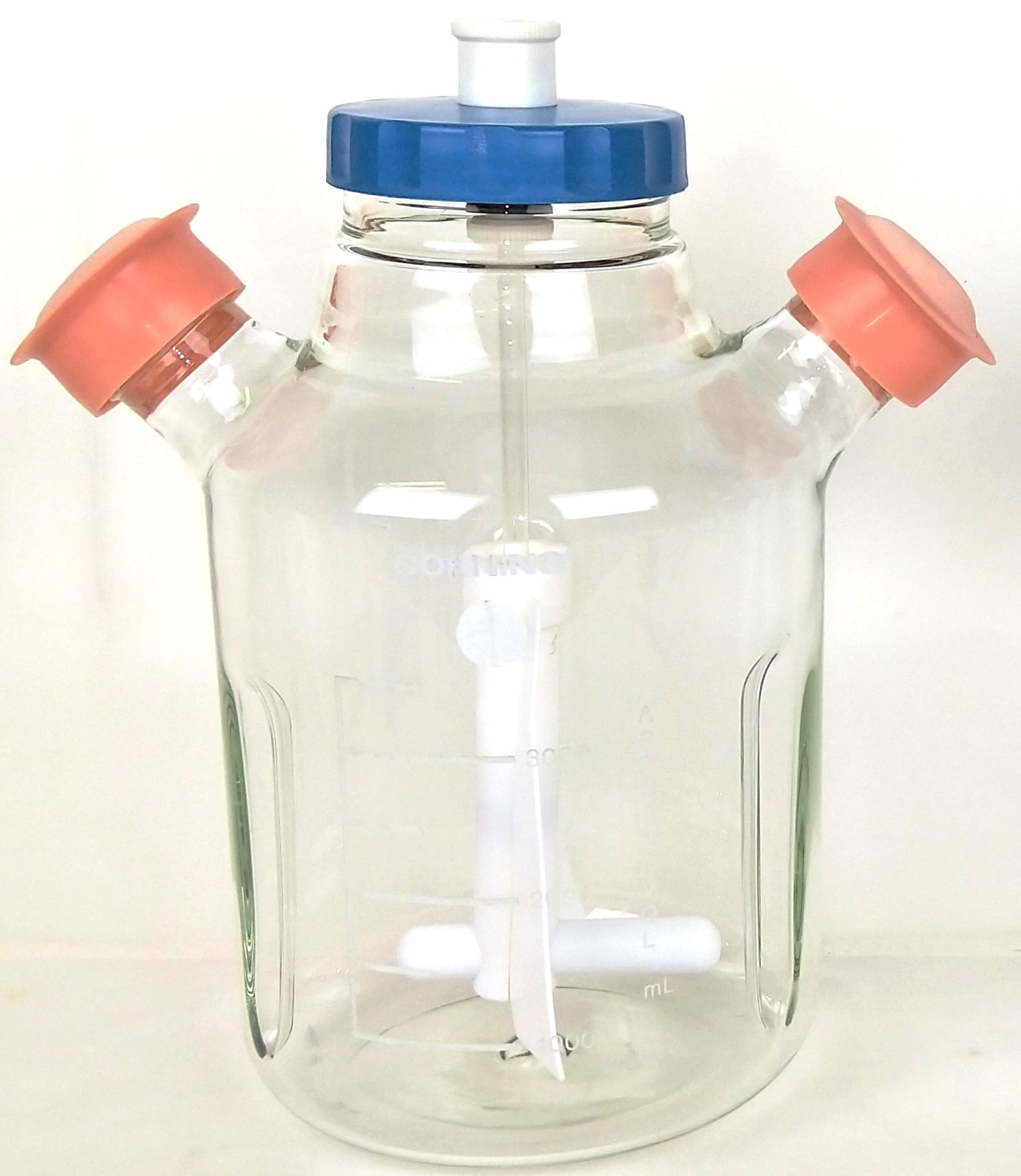 Used Corning (Bellco) ProCulture 4502-3L Double Sidearm Spinner Flask (3000mL)