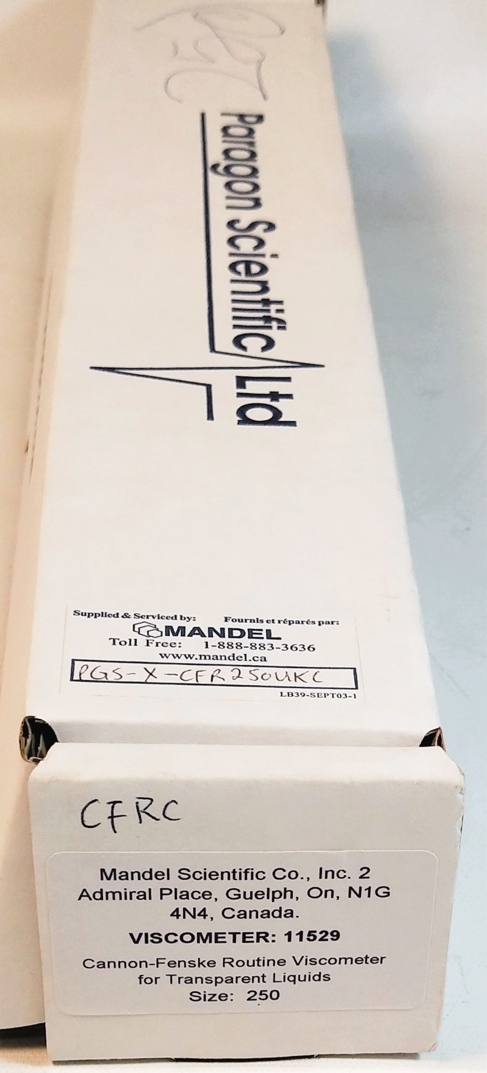 New Open Box Cannon-Fenske CFRC-250 Certified Routine Viscometer Tube (Size 250)