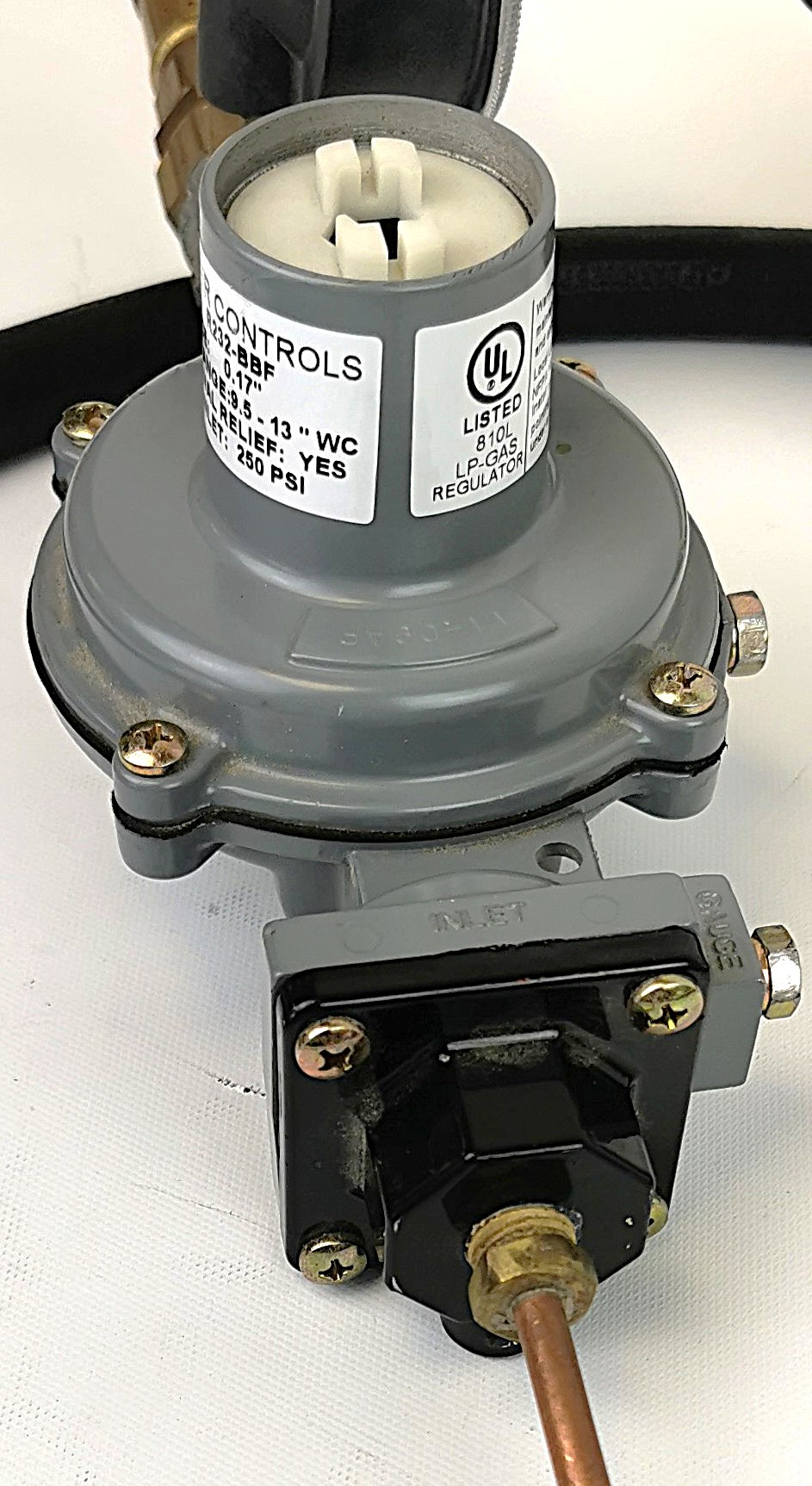 Used Fisher Controls R232-BBF LP-Gas Regulator