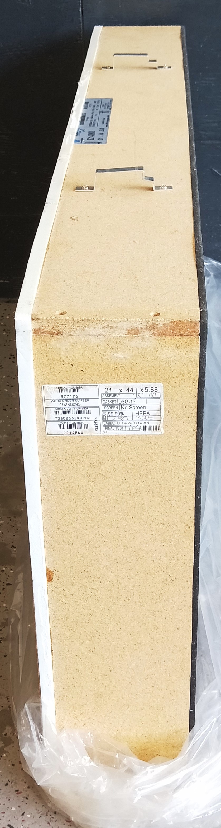 New Open Box Aerostar 22148NU HEPA Filter (44"L x 21"D x 5.88" Thick)