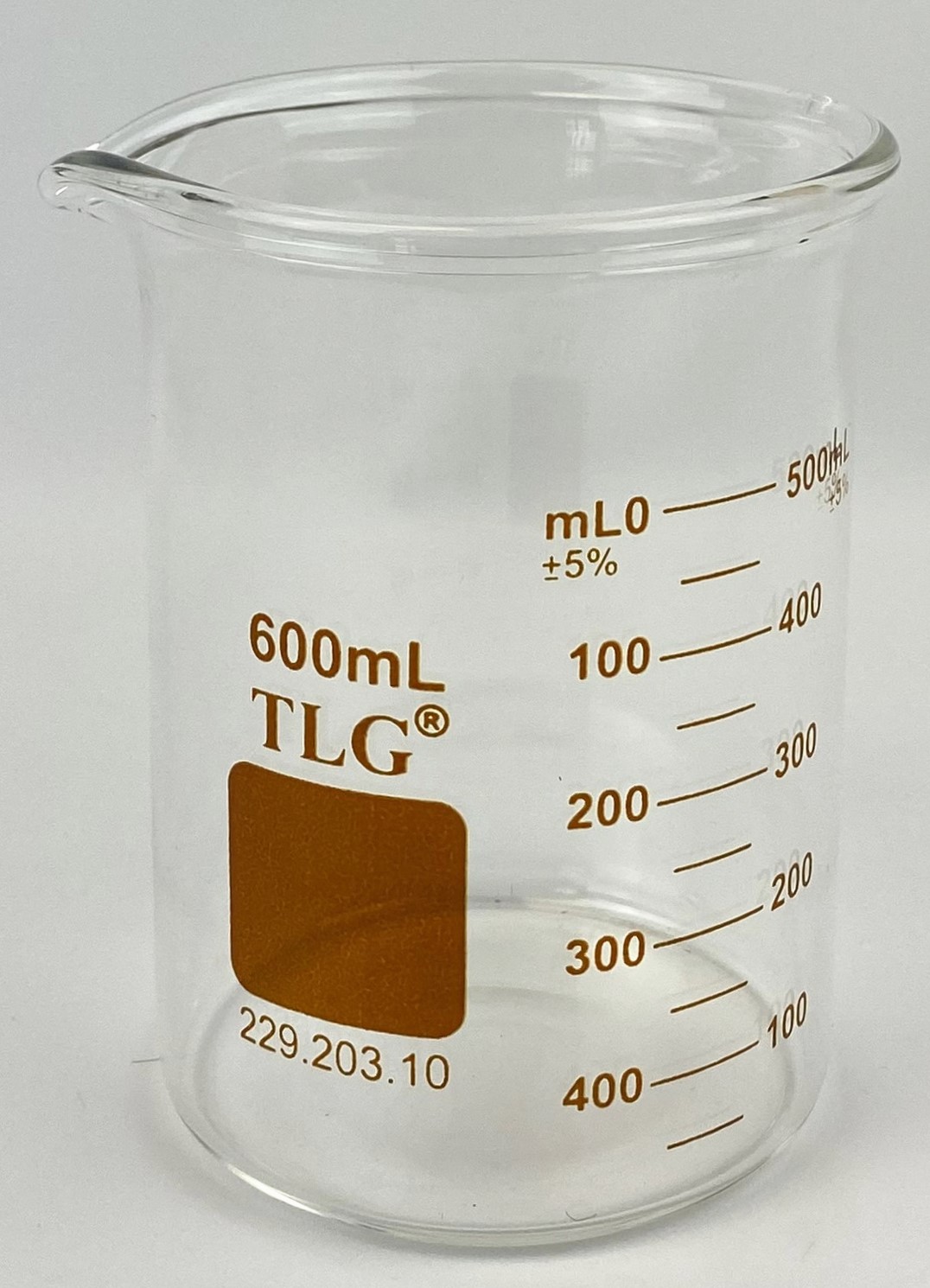 New TLG 229.203.10 Heavy-Duty 600mL Graduated Beaker