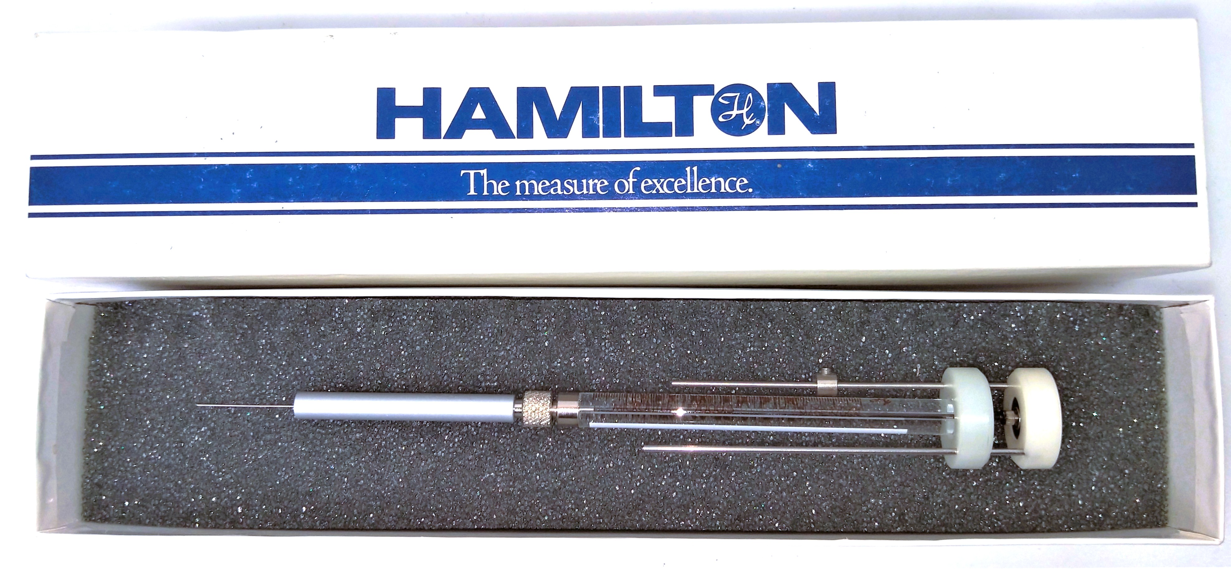 New Open Box Hamilton 86254S Microliter (#7000.5) 0.5μL Injection Syringe with Guide