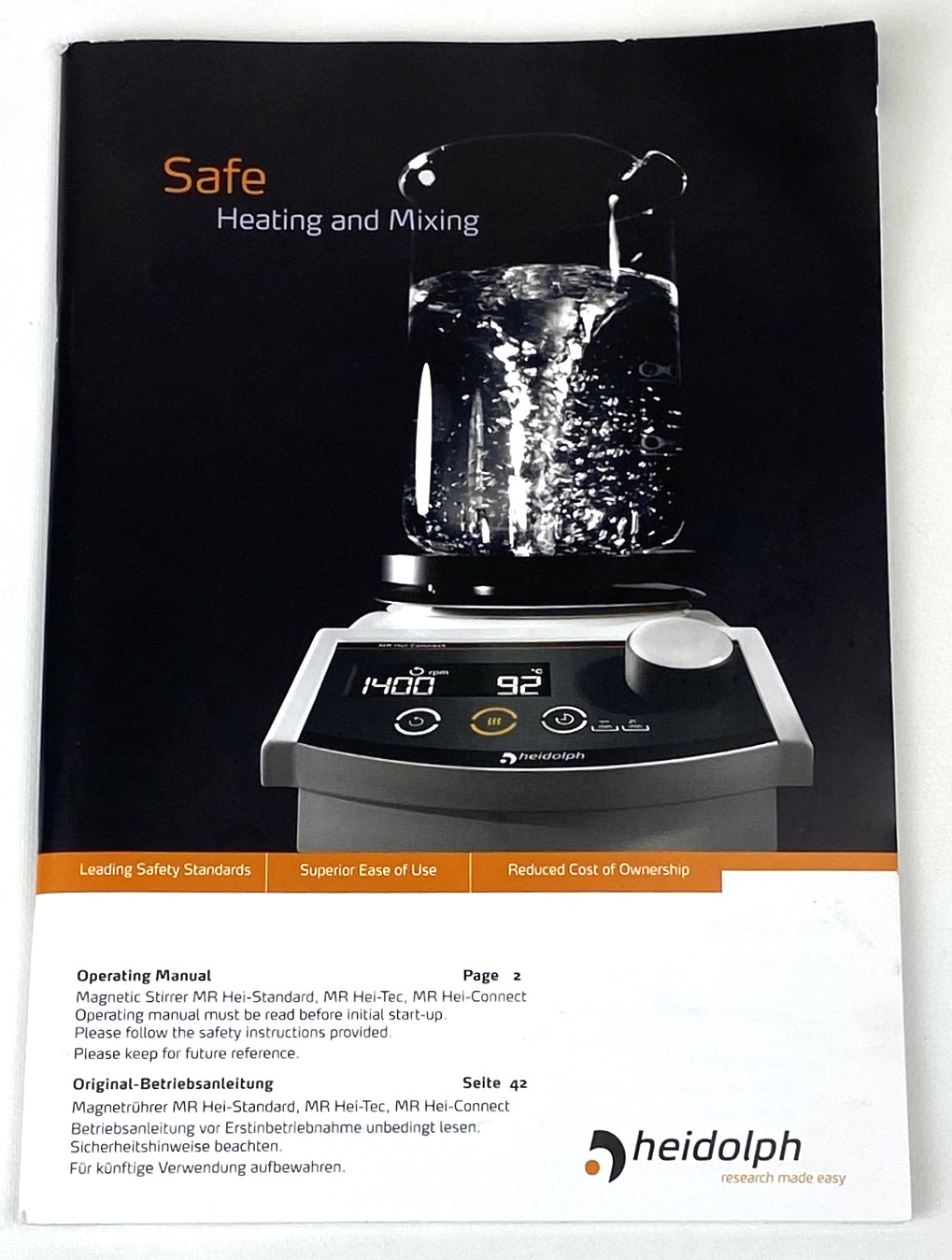 Used Heidolph MR Hei-Tec Stirring Hot Plate (145mm Diam Plate)