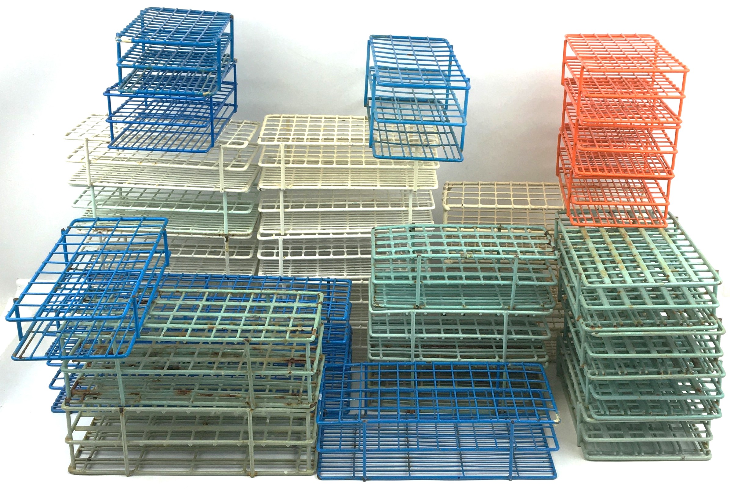Used Epoxy-Coated Wire Rack for Test Tubes or Centrifuge Tubes
