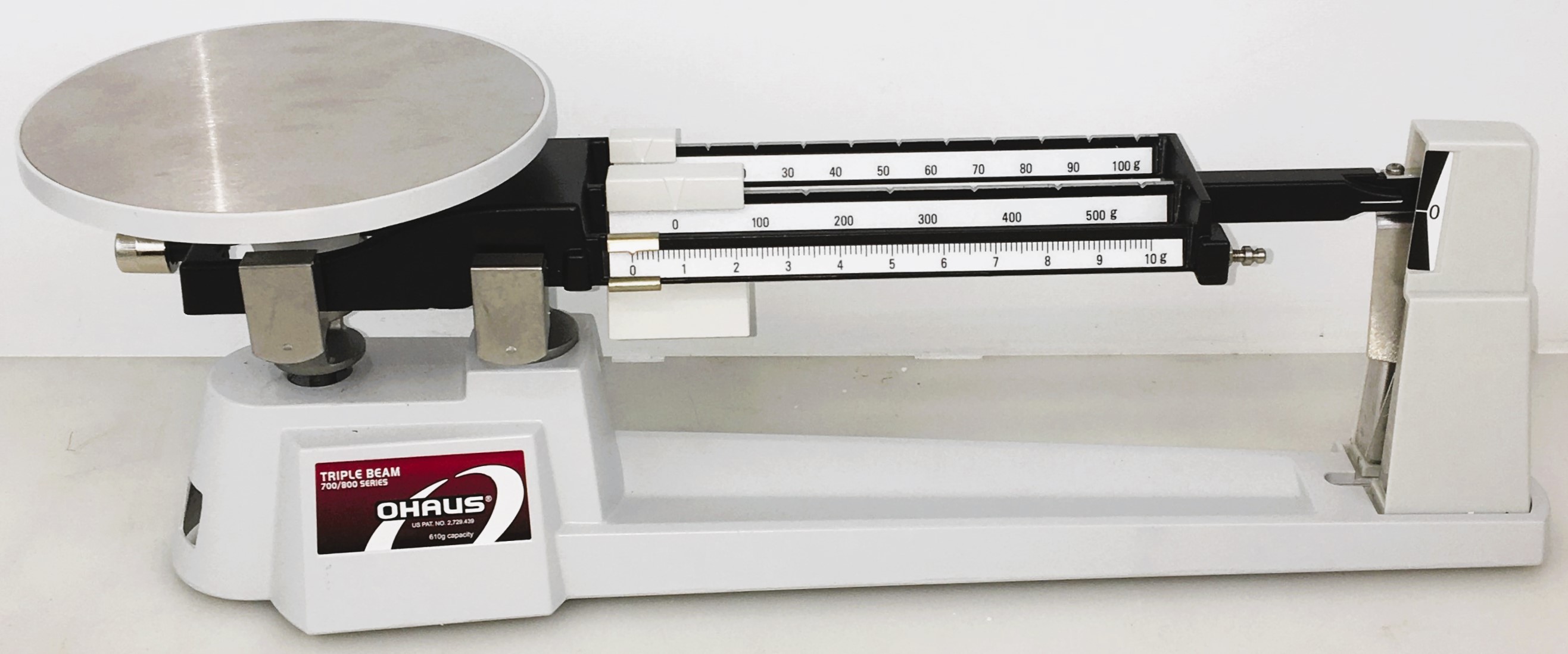 New Open Box Ohaus 700-800 Series Triple Beam Balance (610g x 0.1g)