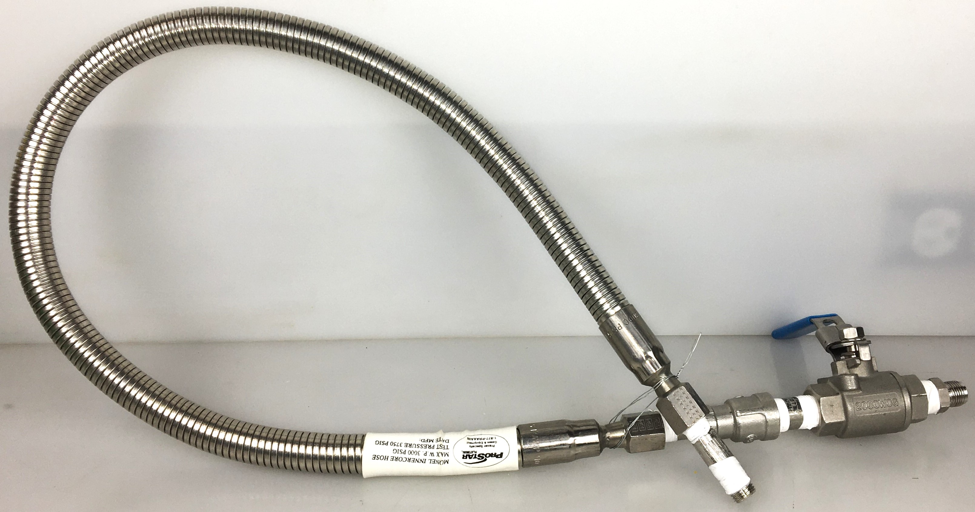 Used Praxair ProStar Platinum PRS20062001 Gas Regulator with Monel Hose (CGA 580)