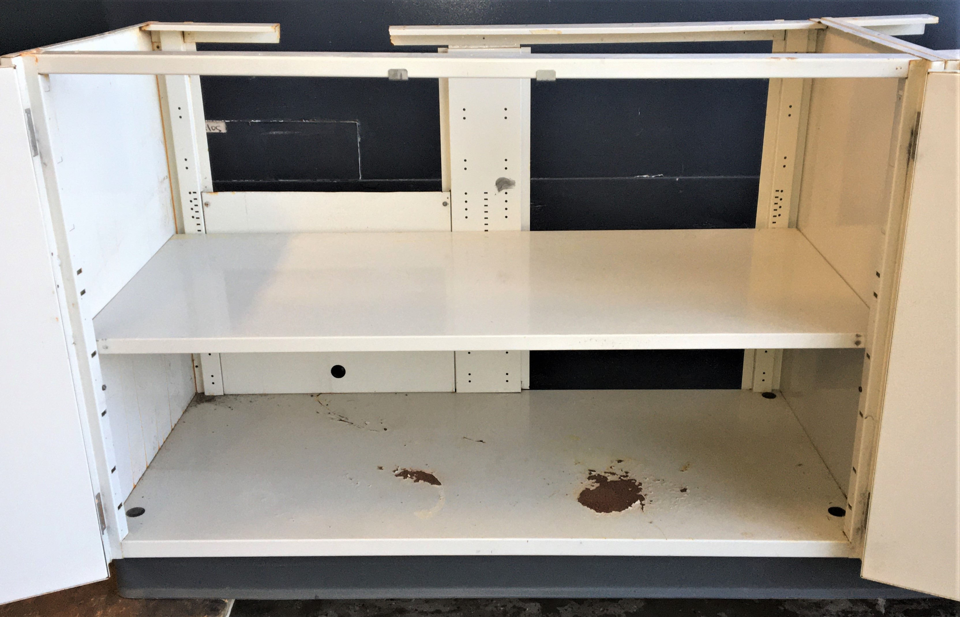 Used Mott 6-Ft Base Cabinet for Fume Hood
