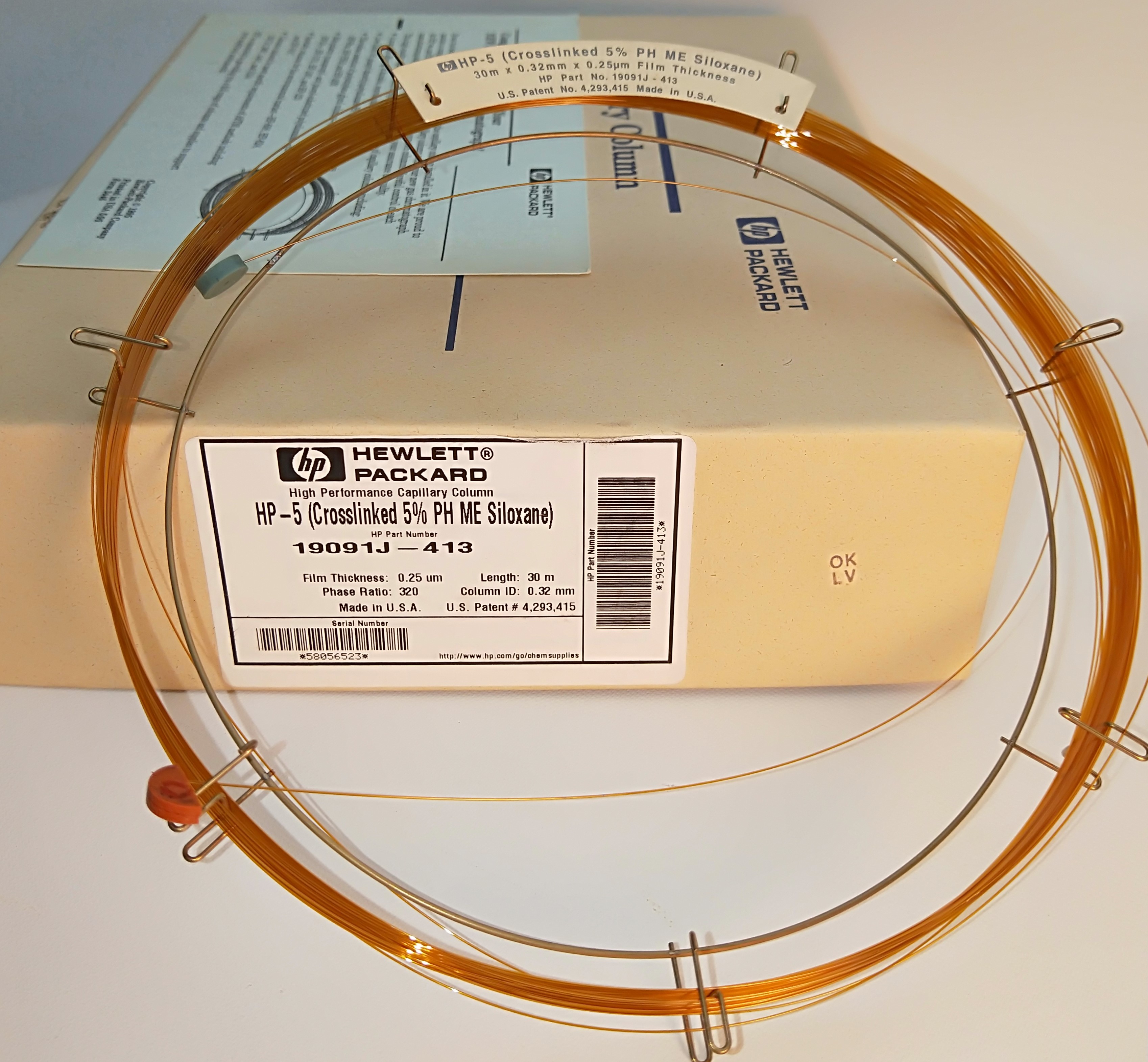 Used Agilent HP-5 (19019J-413) Capillary Column (30M x 0.32mm x 0.25µm)