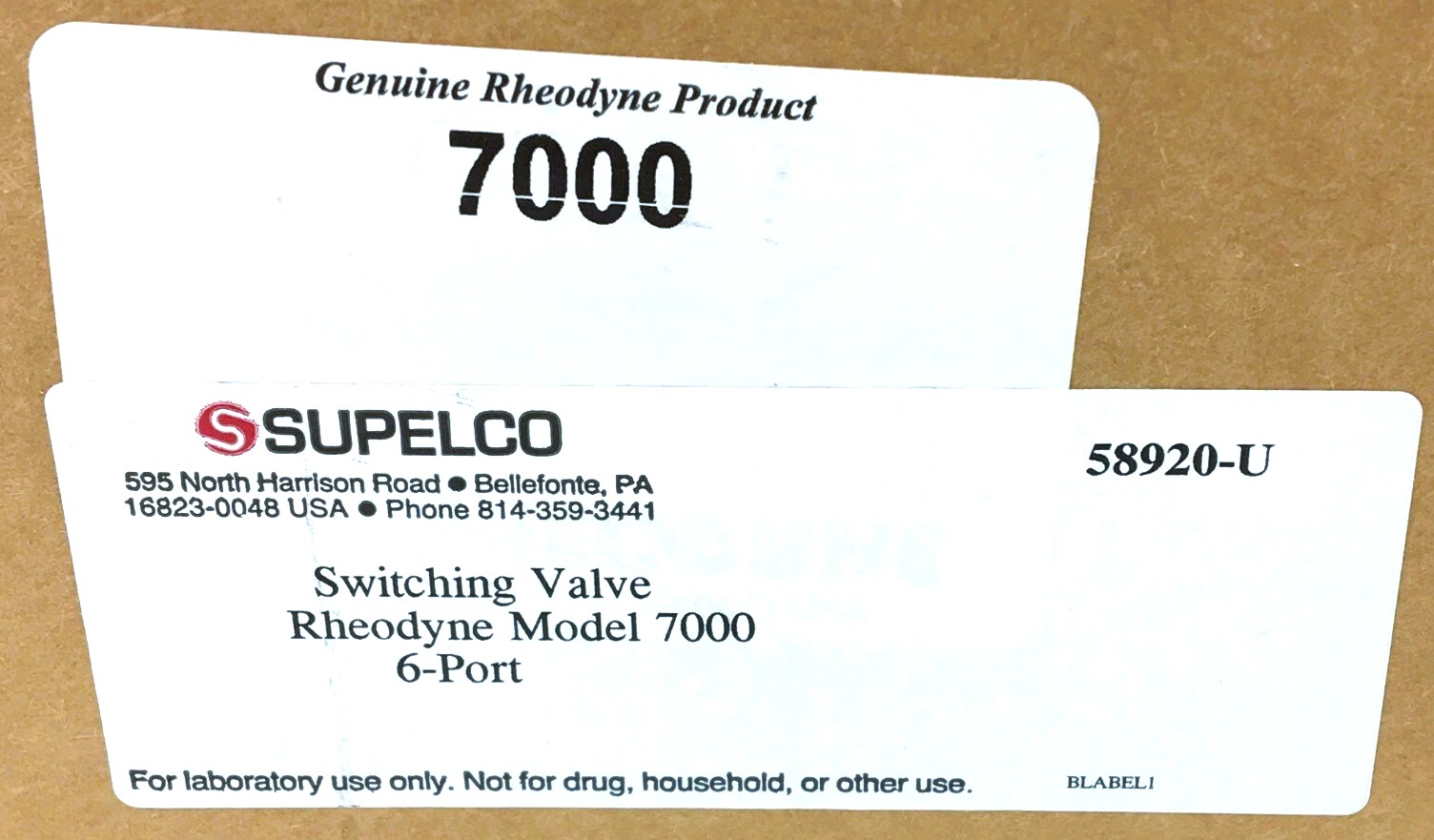 New Open Box Rheodyne 7000 High Pressure 6-Port Switching Valve