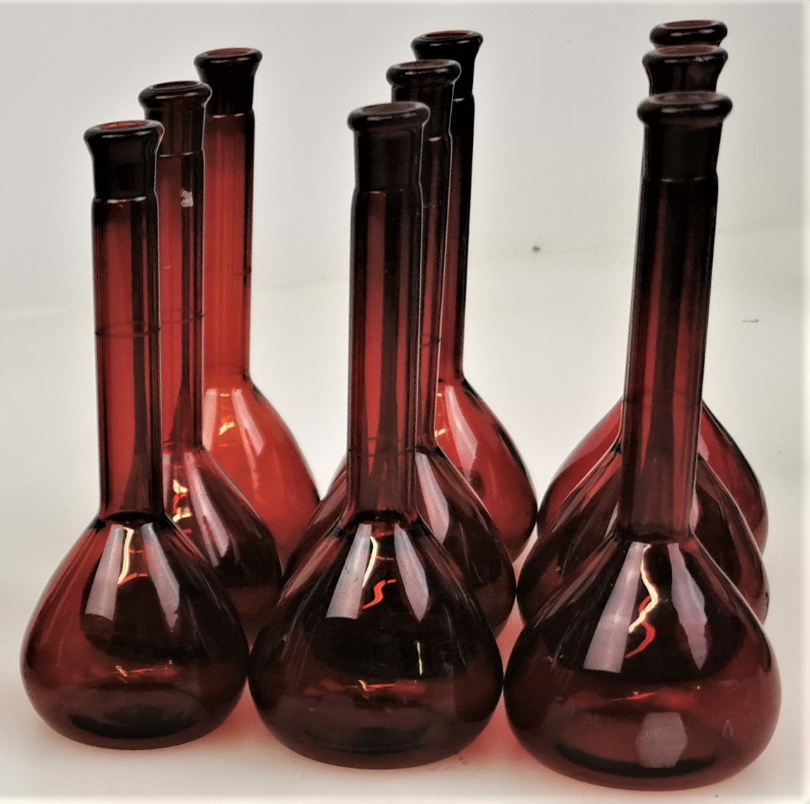 Used Corning PYREX 55640 (and Equivalent) Class A 50mL Amber Volumetric Flask
