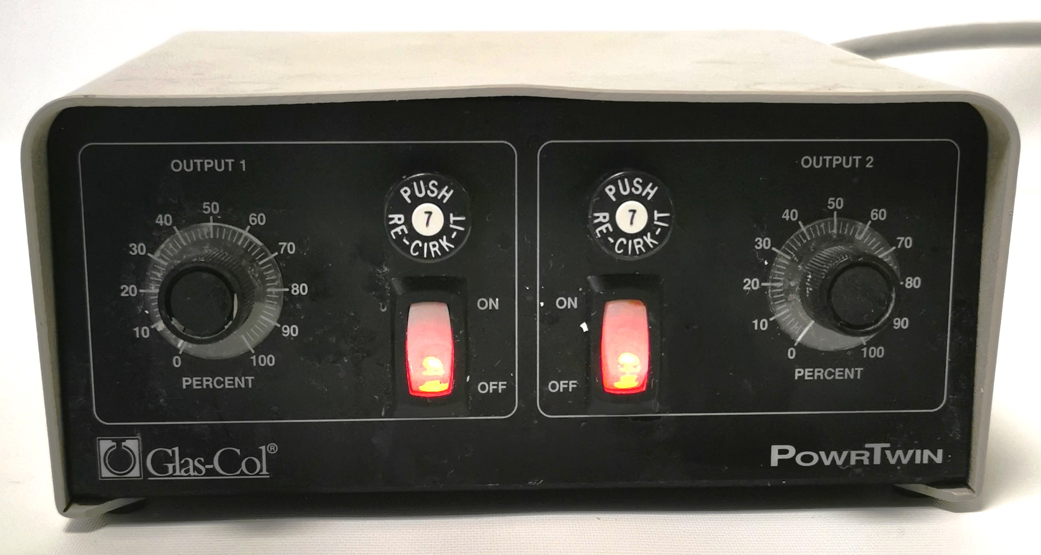 Used Glas-Col PowrTwin 104A-PL1202 Temperature Controller