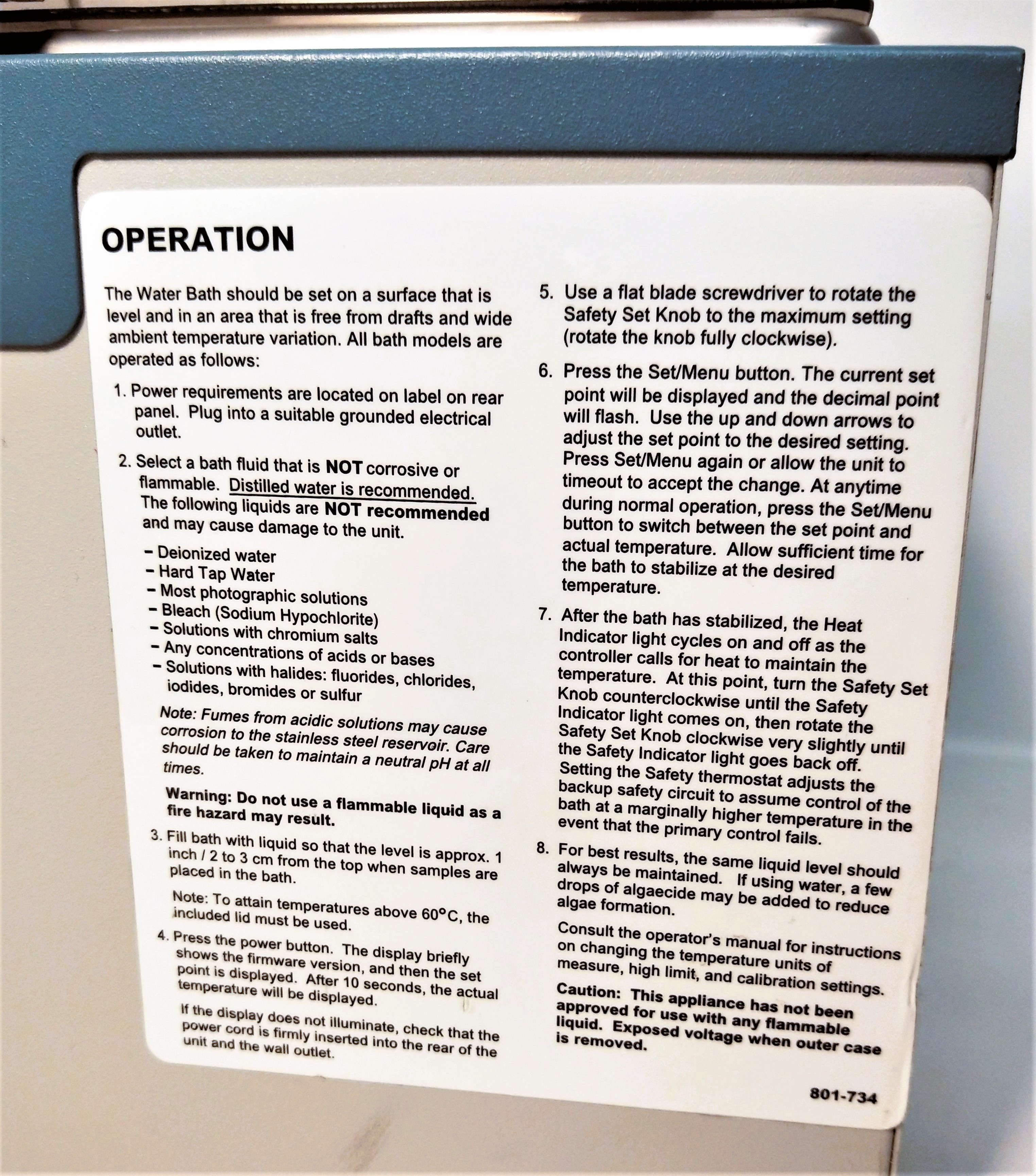 Used Cole-Parmer Polystat 5L Water Bath